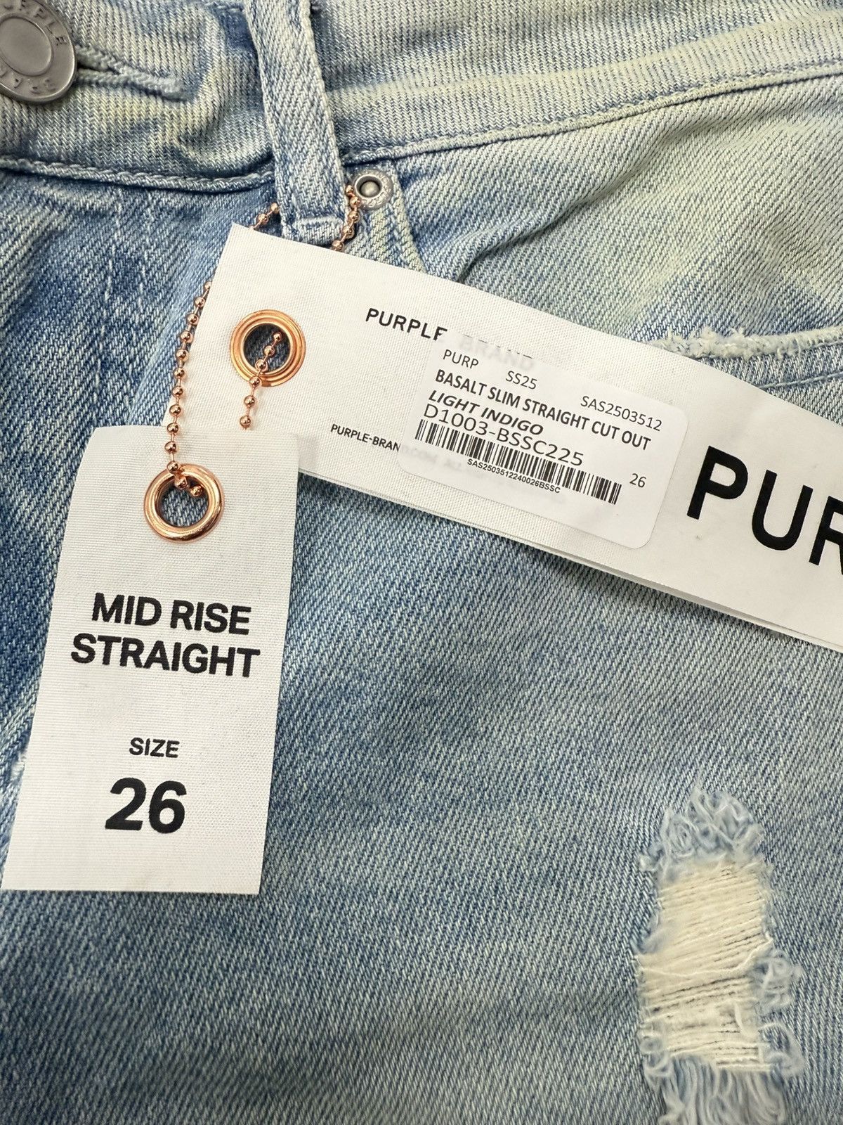 Other Purple Brand Basalt Slim Straight Jeans Size 26" / US 2 / IT 38 - 2 Thumbnail