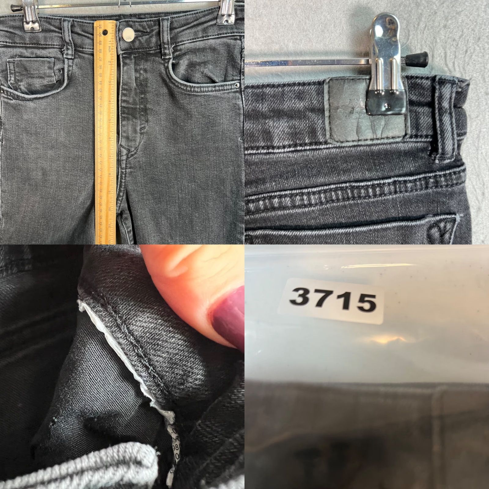 Zara Zara Womens Size 2 Black High-Waist Raw Hem Straight-Leg Jeans - 5-Pocket Denim Cotton Blend Vintage: No Women Jeans Size 26" / US 2 / IT 38 - 8 Thumbnail