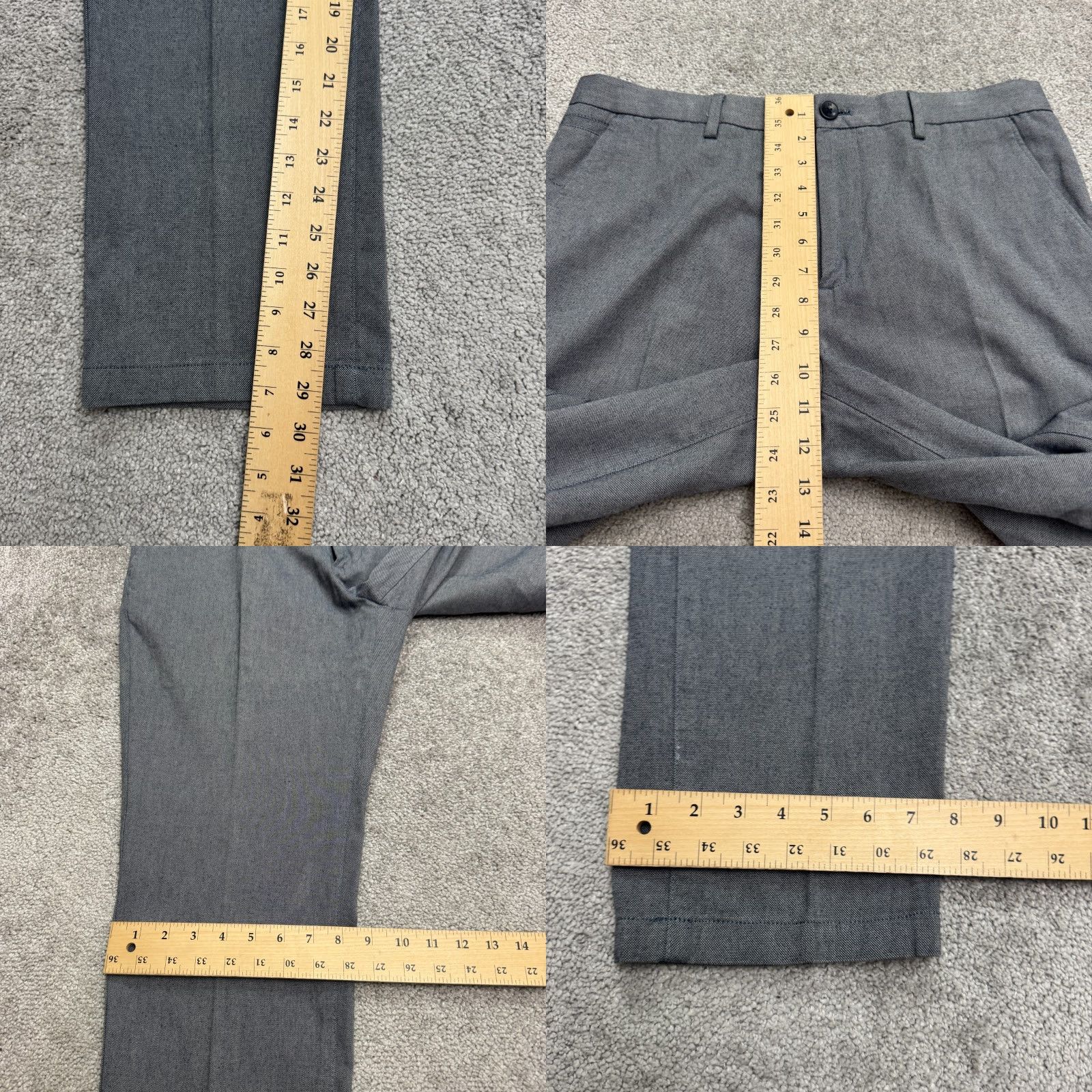 Banana Republic Banana Republic Kentfield Cotton Dress Pants Mens 33x30 Gray Straight Leg Career Size US 33 - 9 Thumbnail