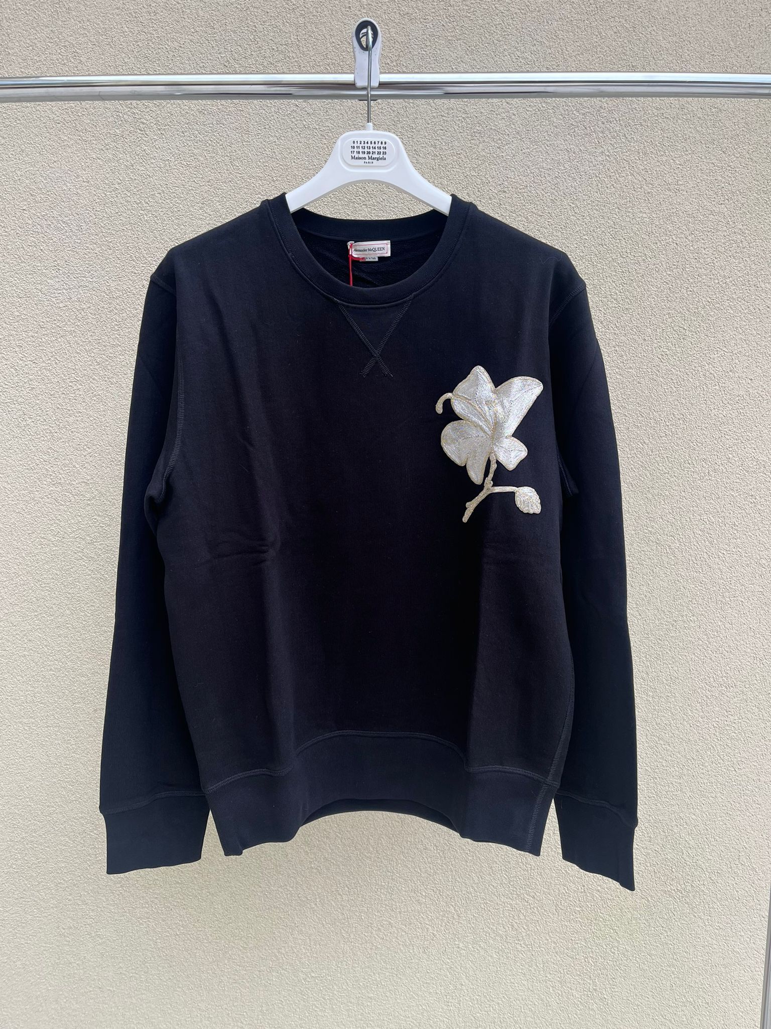 alexander-mcqueen-floral-embroidered-crewneck-sweater-in-black-grailed