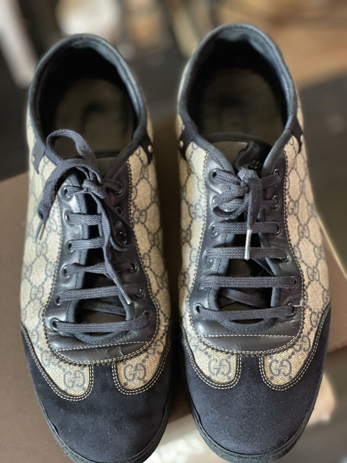 Gucci Gucci Lowtop Sneakers Size 12 with box and dust bag Size US 12 / EU 45 - 7 Thumbnail