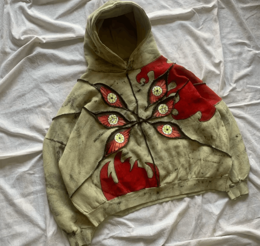 Japanese Brand 18 Y2K Gothic Sakura Hoodie Oversized Size US M / EU 48-50 / 2 - 7 Thumbnail