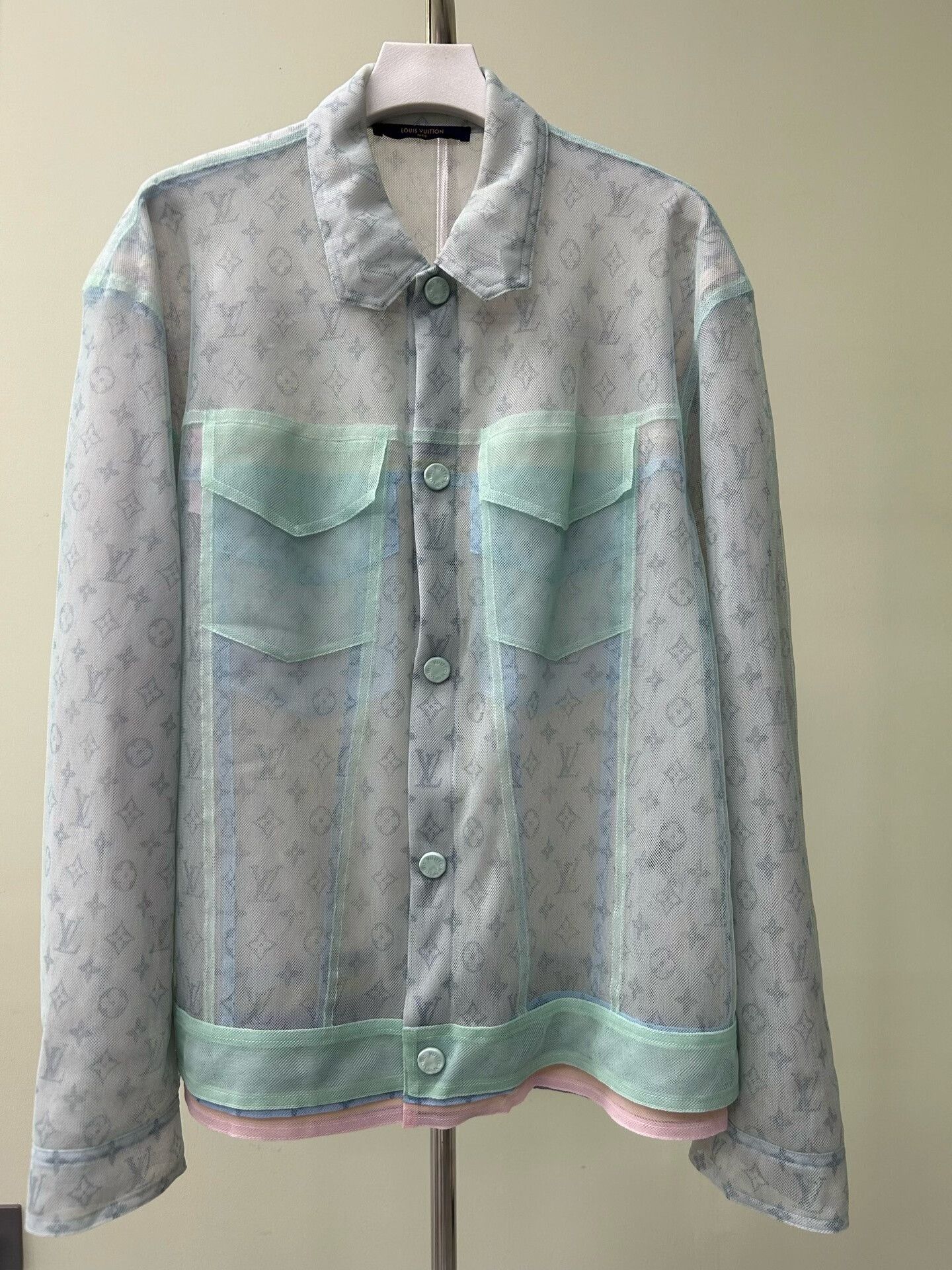 Louis Vuitton Louis Vuitton Sheer Jacket with Pastel Colors Size US M / EU 48-50 / 2 - 1 Thumbnail