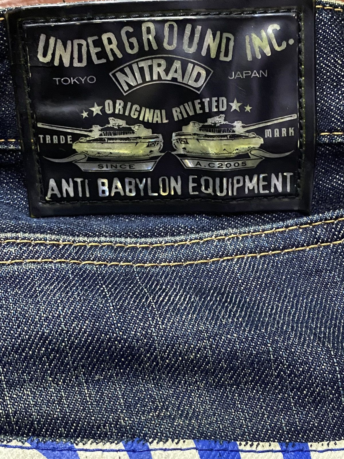 Nitraid Vintage Nitraid Underground Black Denim Selvedge Jeans Size US 37 - 14 Thumbnail