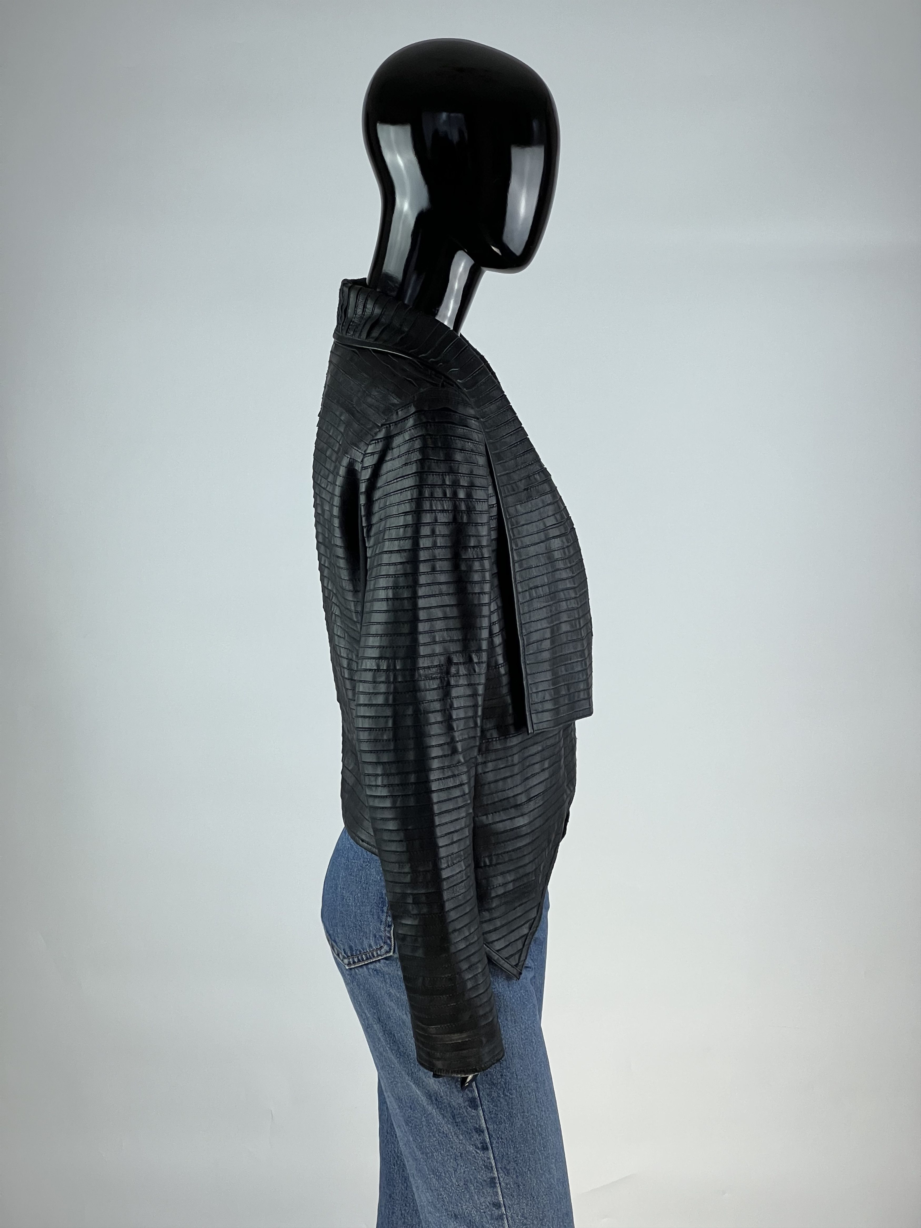 Designer Freaky Nation Women's Asimmetrical Leather Jacket Size M Size M / US 6-8 / IT 42-44 - 4 Thumbnail