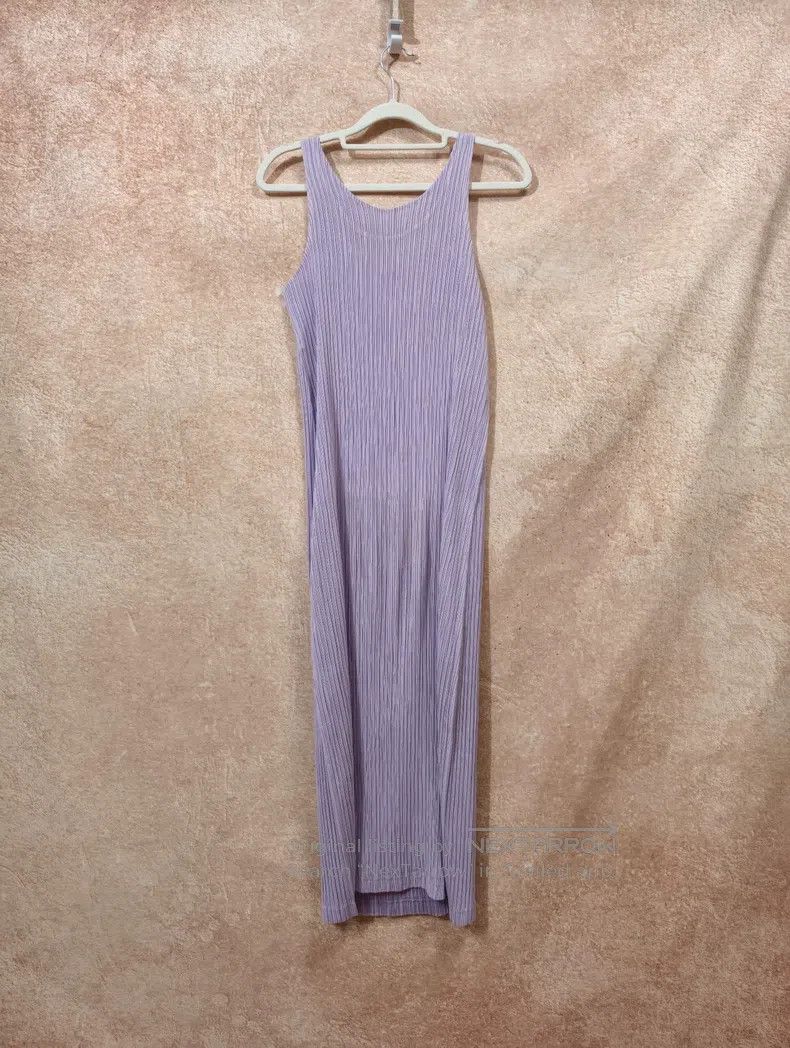 Issey Miyake Issey Miyake Main Line Toothpick Slip Dress - Purple Size M / US 6-8 / IT 42-44 - 3 Thumbnail