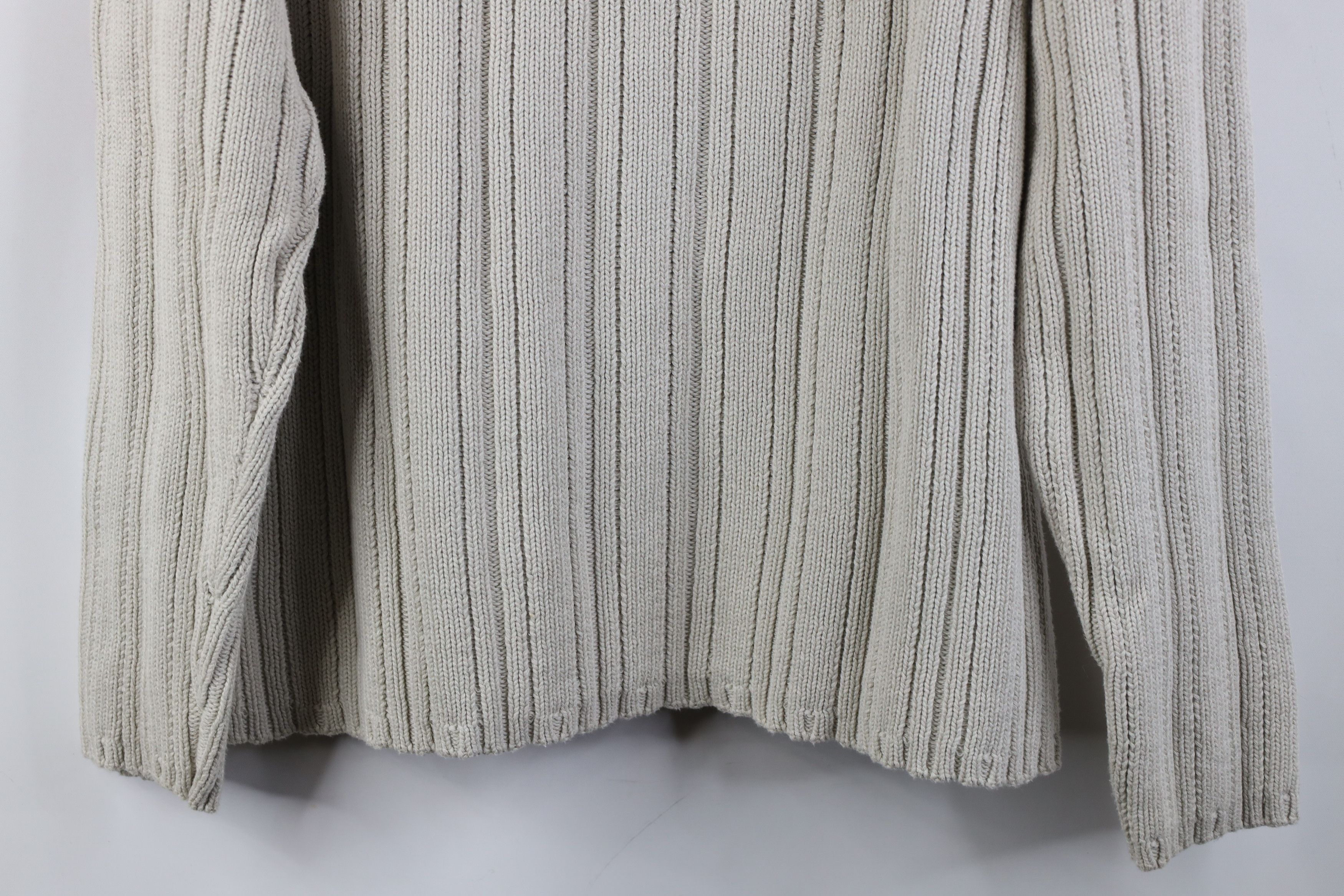 Gap Vintage Y2K Gap Chunky Ribbed Knit Turtleneck Sweater Gray Size US M / EU 48-50 / 2 - 12 Thumbnail