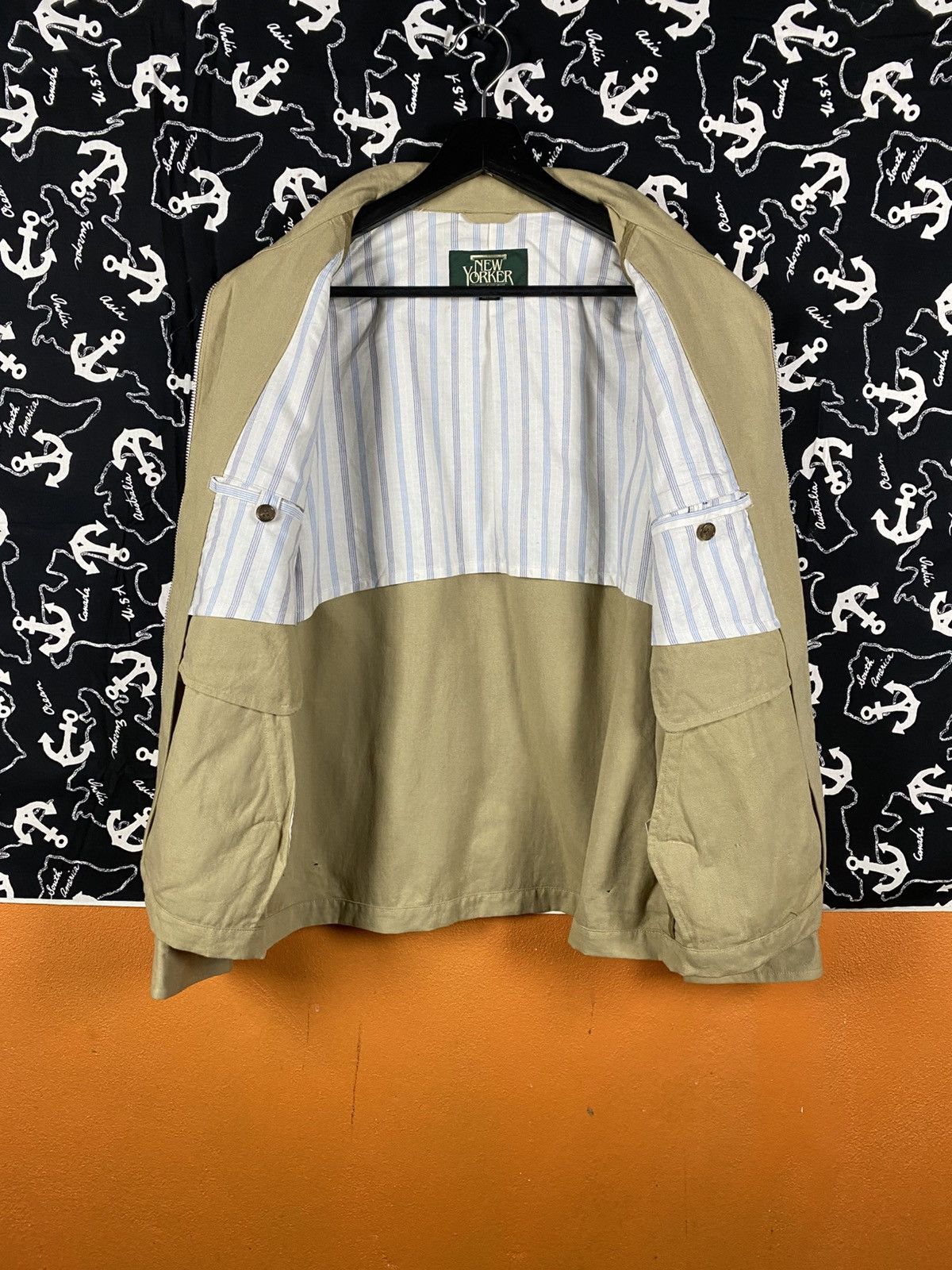 Vintage Vintage New Yorker Beige Zip Jacket – Classic Minimalist Size US M / EU 48-50 / 2 - 11 Thumbnail