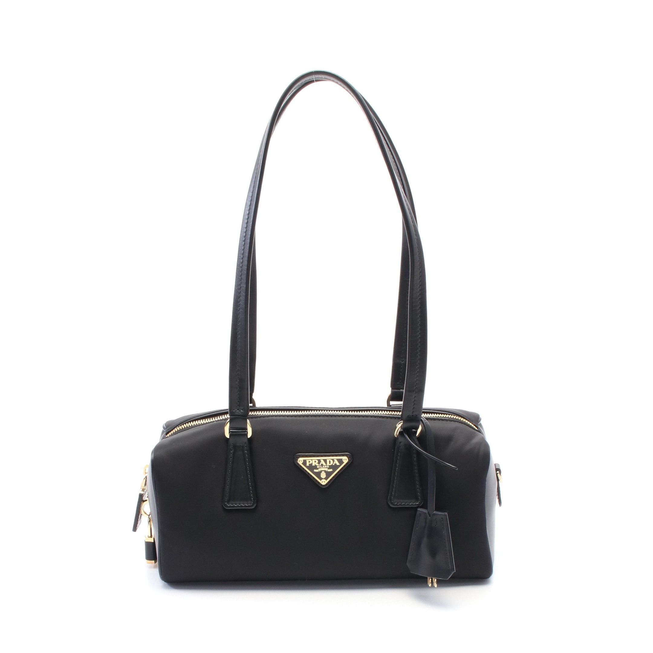 Prada Prada Re-Nylon Medium Top Handle Bag Shoulder Nylon Leather Black Size ONE SIZE - 1 Thumbnail