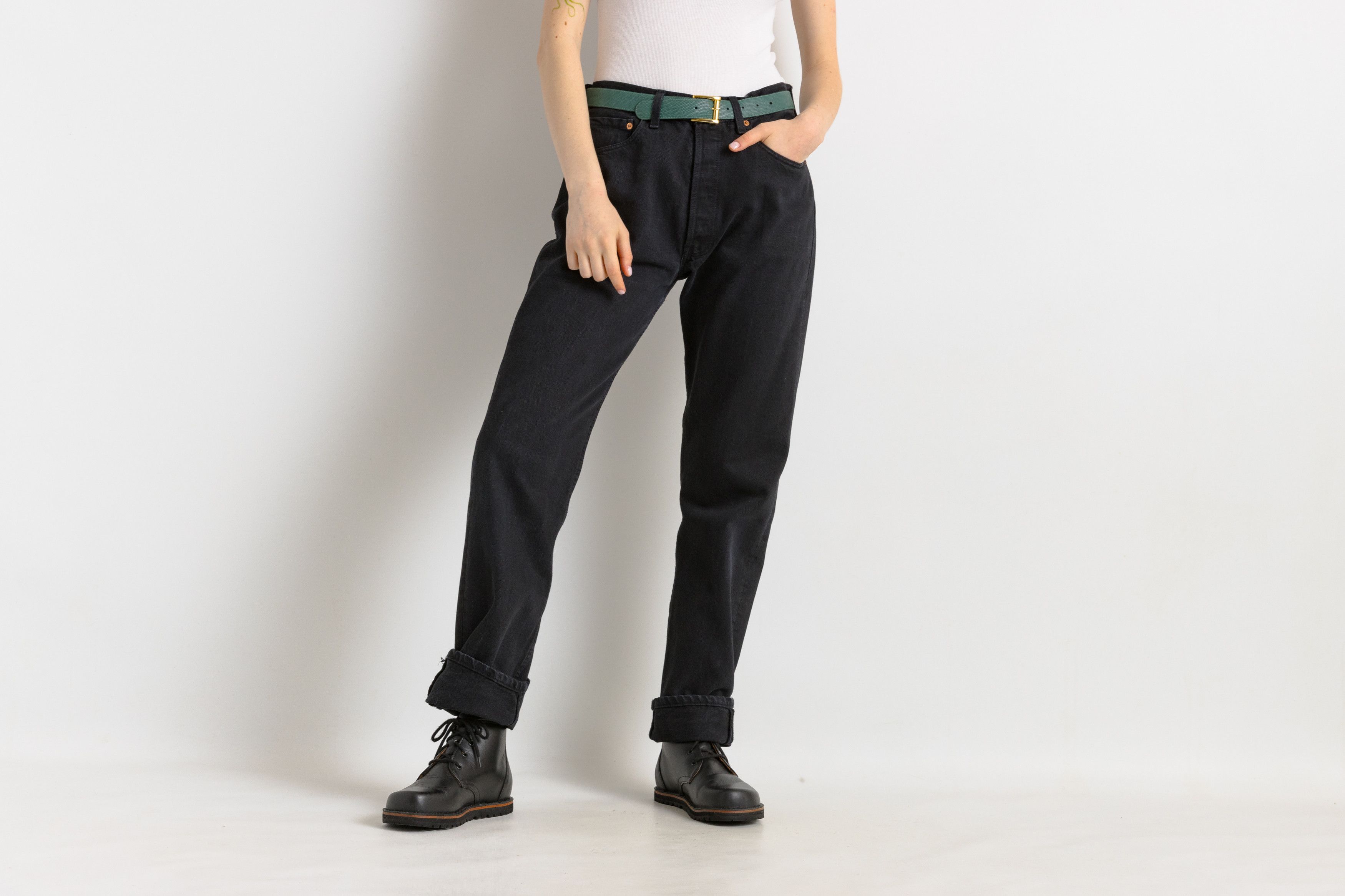 Vintage Size W 32 L 32 Vintage 501 Black Regular Jeans 7536