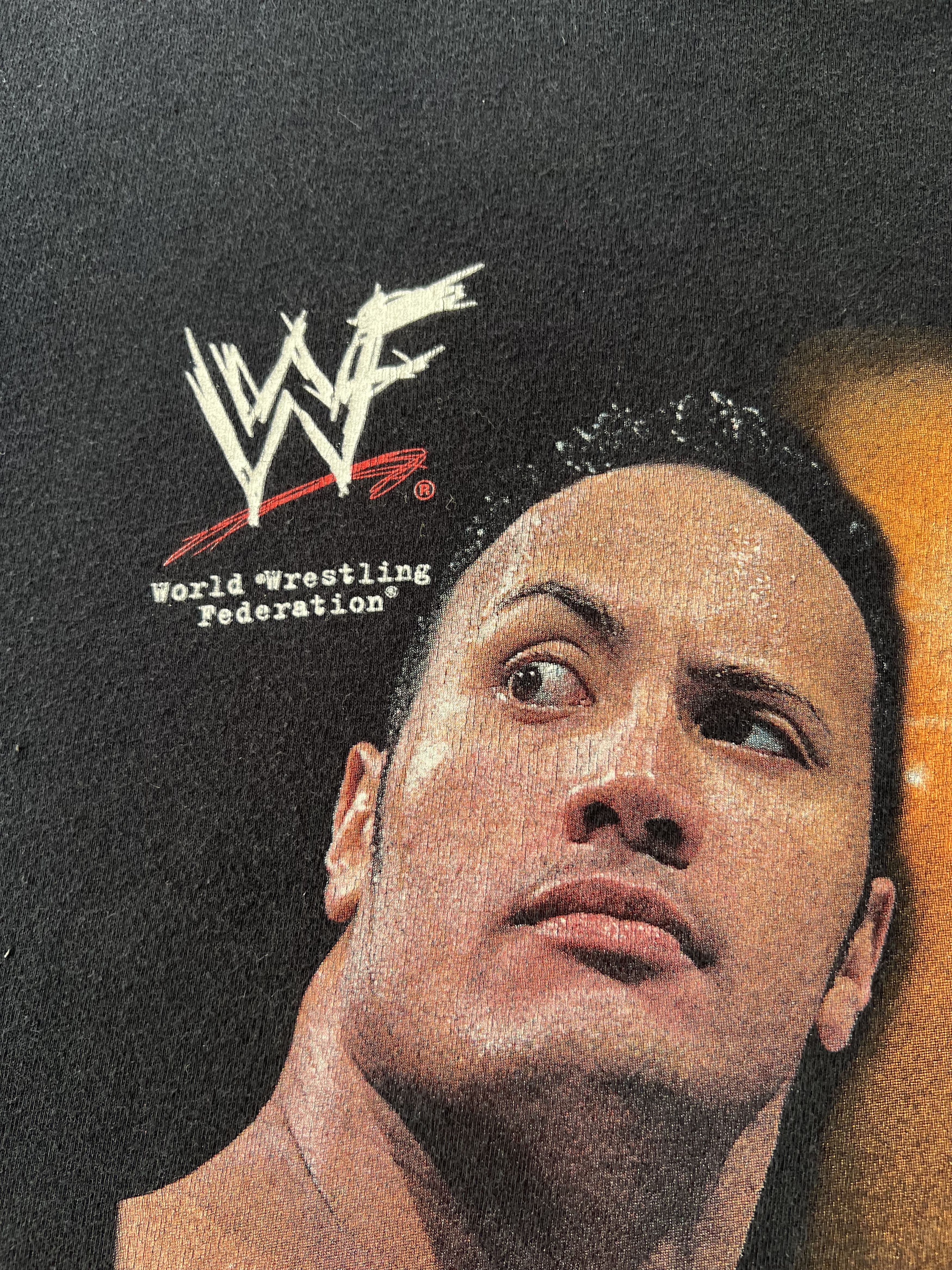 WWE Vintage 2000 The Rock Dwayne Johnson WWE Black T-shirt Size US M / EU 48-50 / 2 - 6 Thumbnail