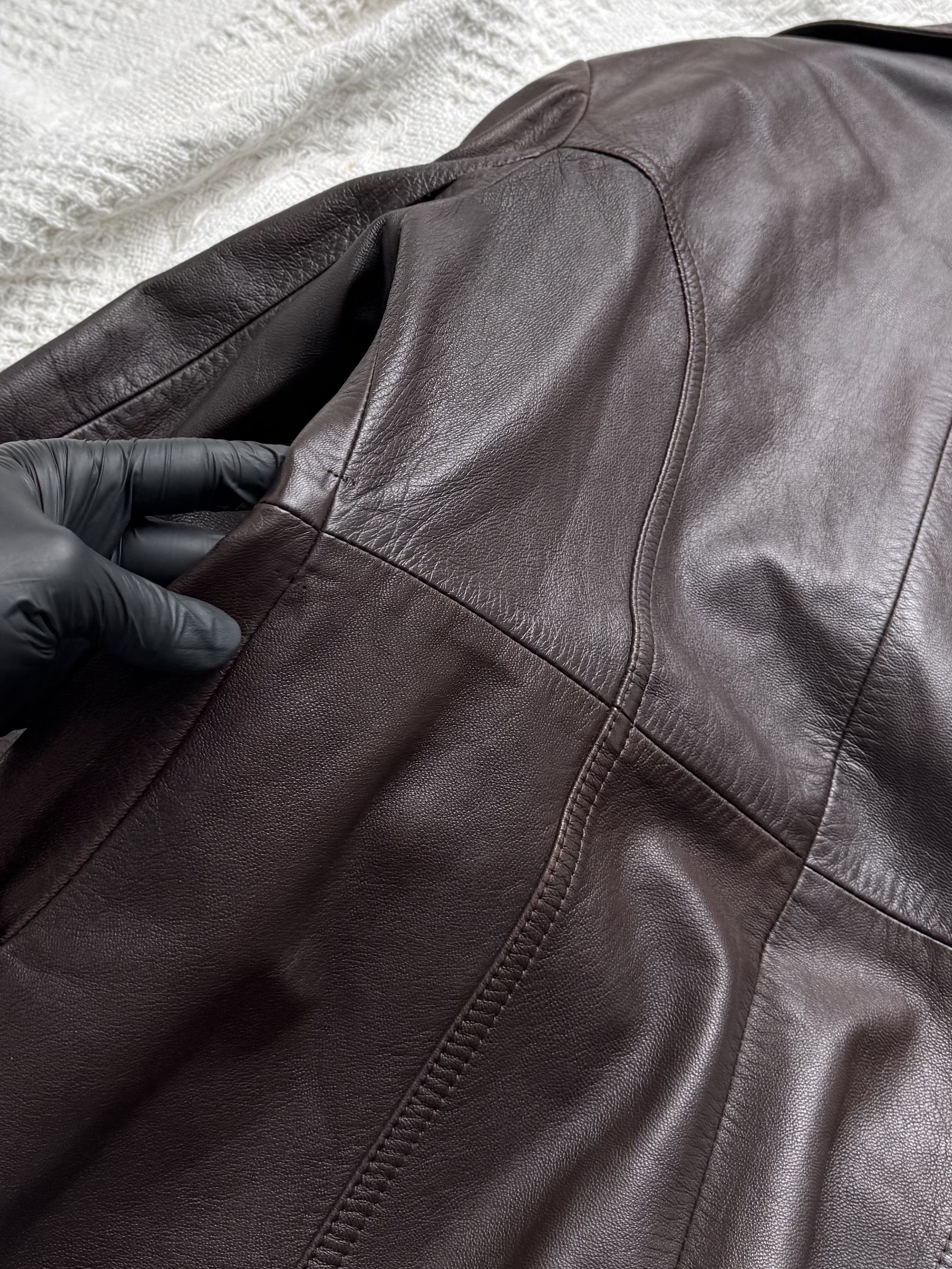 Vintage Vintage Genuine Leather Jacket Button Front Tailored Classic Size L / US 10 / IT 46 - 14 Thumbnail