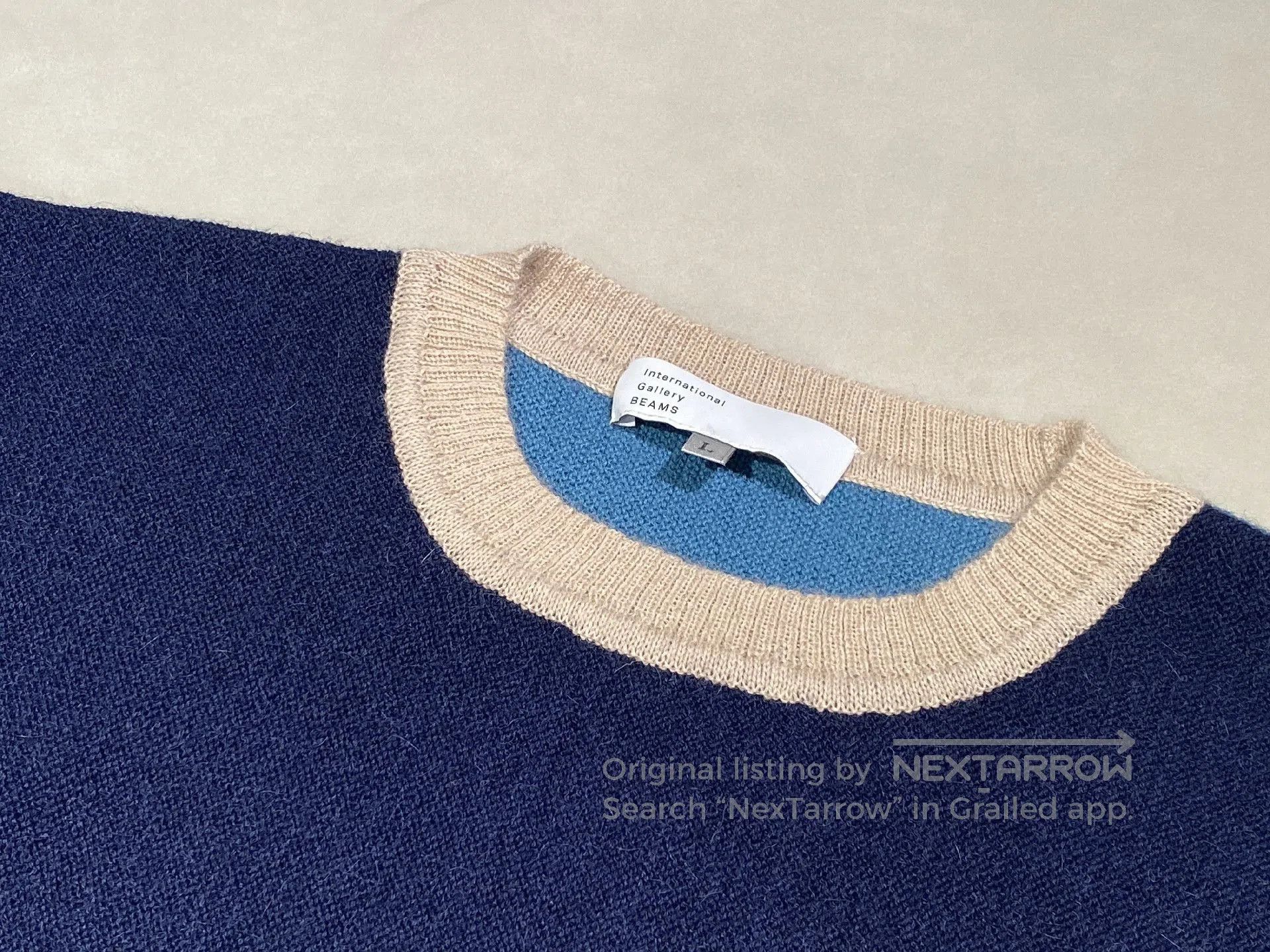 Beams Japan BEAMS x International Gallery Alpaca Color Block Sweater. Size US L / EU 52-54 / 3 - 3 Thumbnail