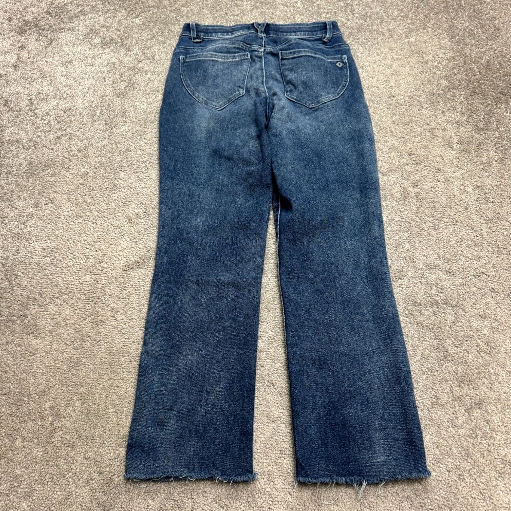 Vintage Democracy AB technology Jeans Women 6 Blue Medium Wash Straight Leg Denim Pants 5-Pocket Regular Rise Size 28" / US 6 / IT 42 - 2 Thumbnail