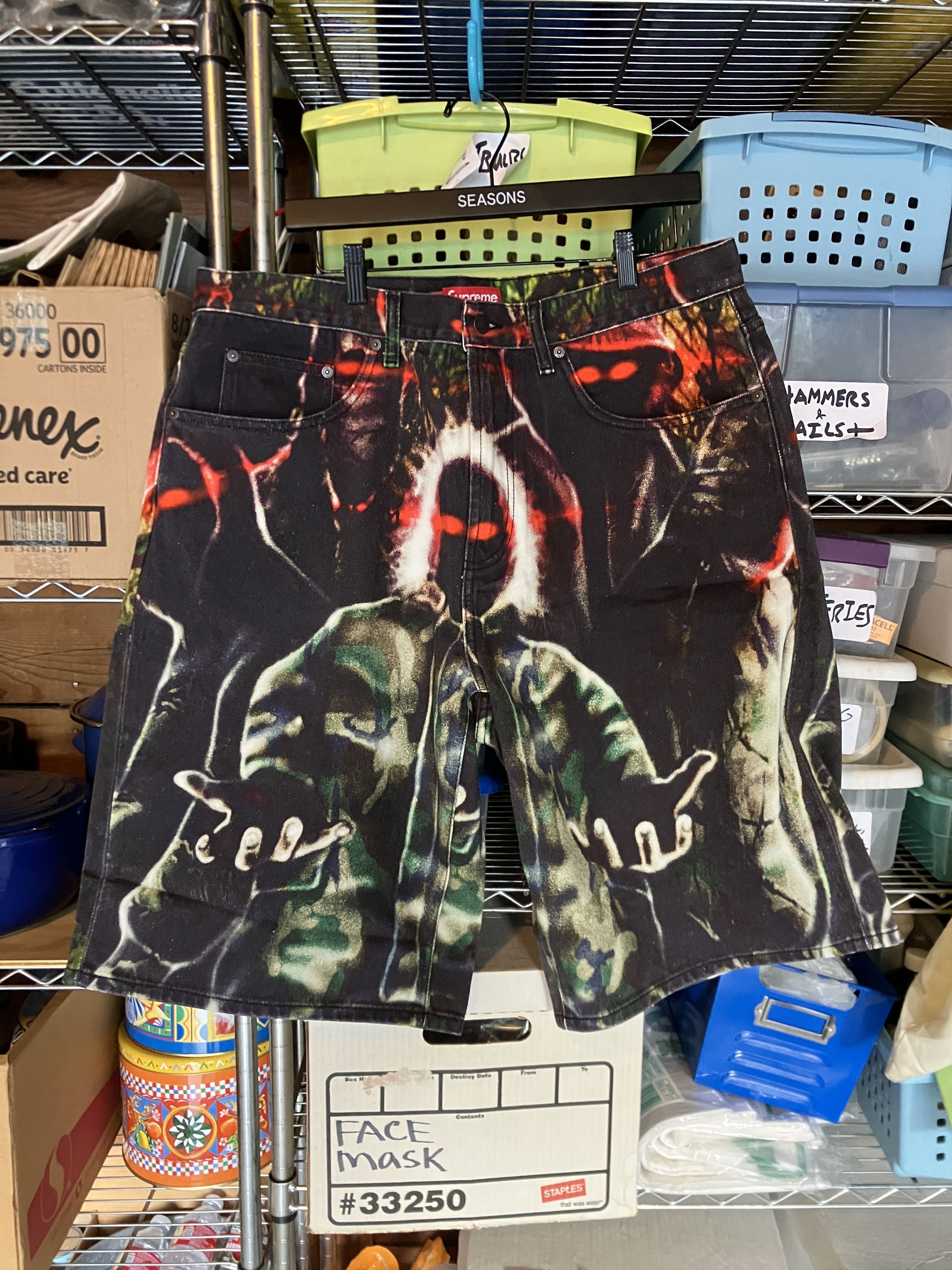Supreme Supreme Shadows Baggy Denim Shorts Art Dealer 36 SS26