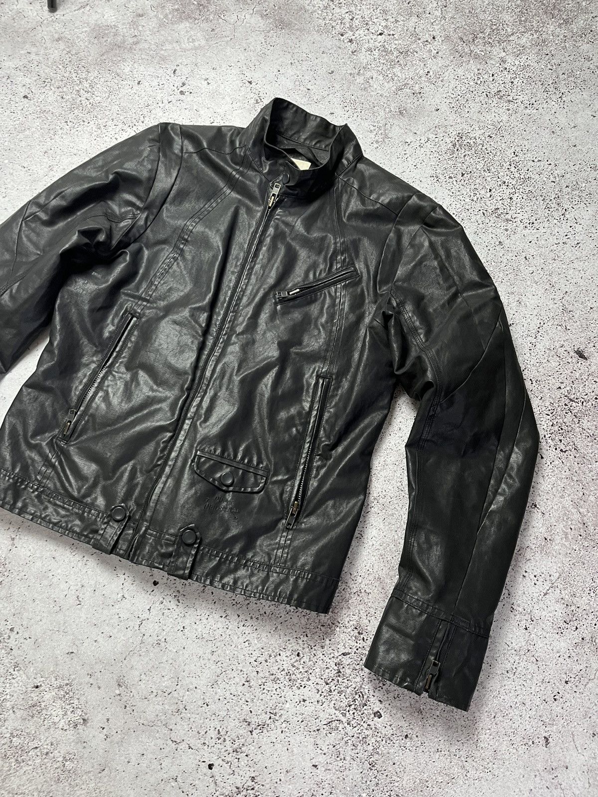 Diesel 🦅Vintage Diesel Leather Jacket Denim Jacket y2k Style Size US XL / EU 56 / 4 - 2 Thumbnail