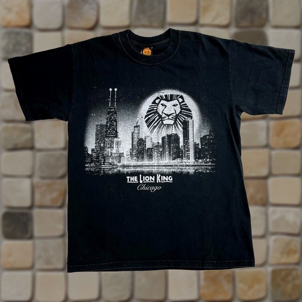 Disney Disney The Lion King Chicago Unisex Adult T-Shirt Sz L Black Cotton Crew Neck Short Sleeve Regular Man? Size US L / EU 52-54 / 3 - 1 Thumbnail