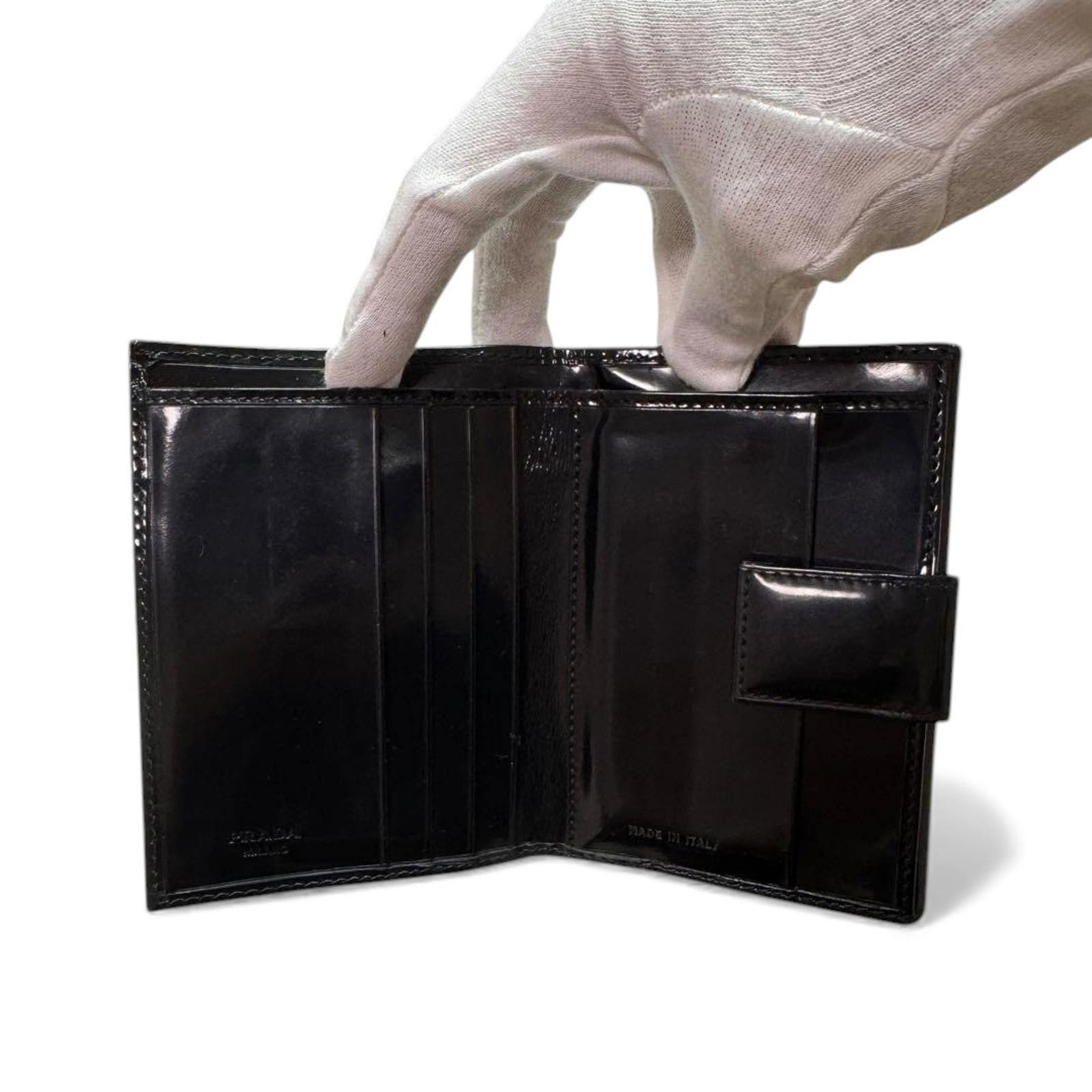 Prada Prada - Black Patent Leather Wallet Size ONE SIZE - 7 Thumbnail