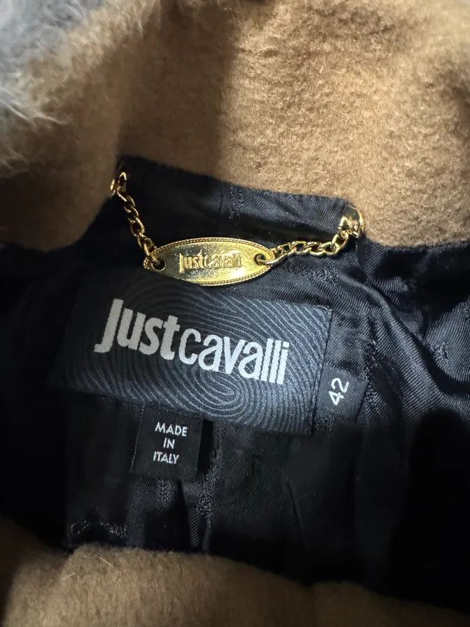 Just Cavalli Cavalli Leopard Fur Wool Camel Jacket Size XS / US 0-2 / IT 36-38 - 11 Thumbnail