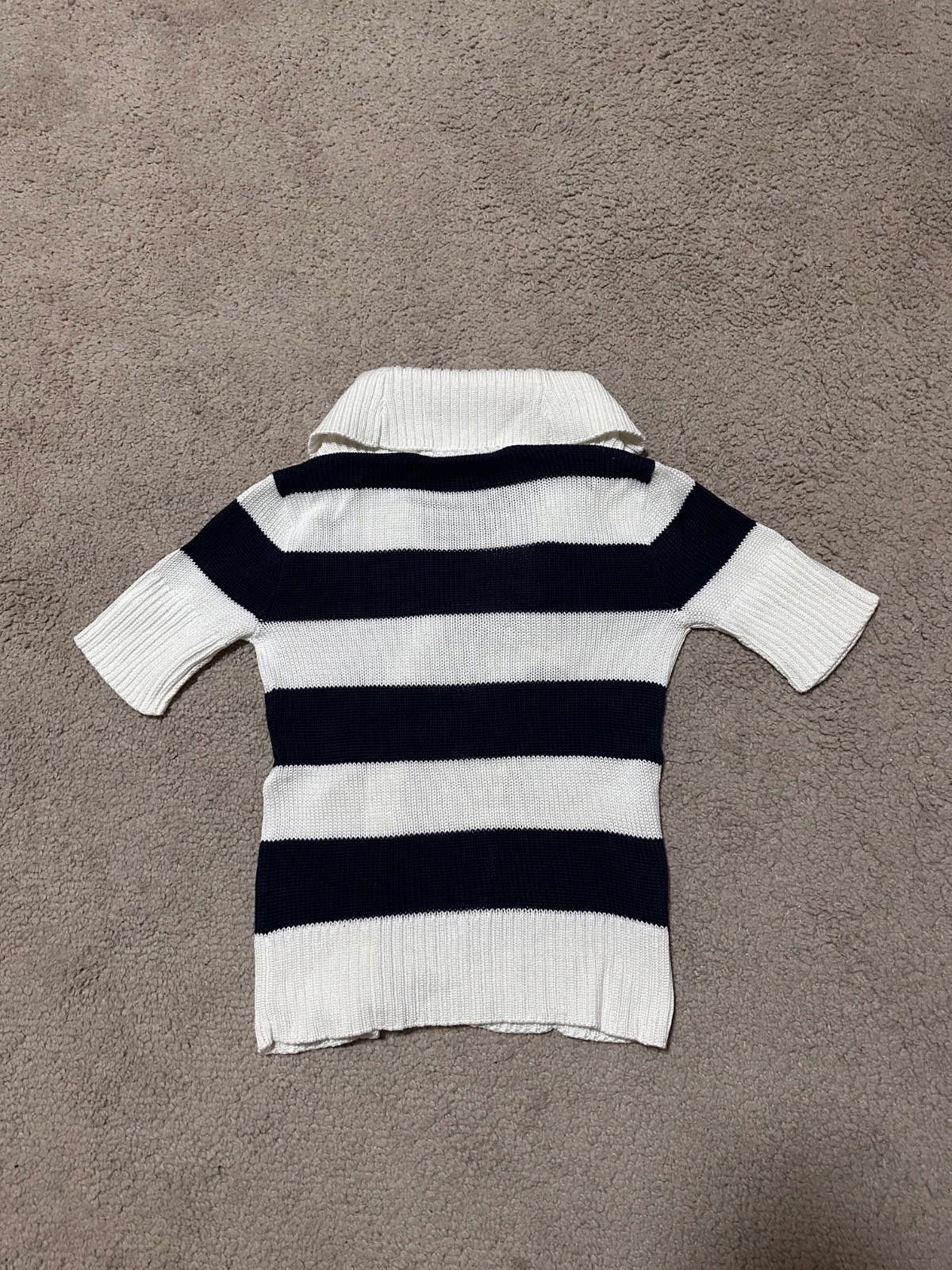 Lauren Ralph Lauren Ralph Lauren Stripped Mock Neck Knit Sweater Vintage Sz S Size S / US 4 / IT 40 - 8 Thumbnail