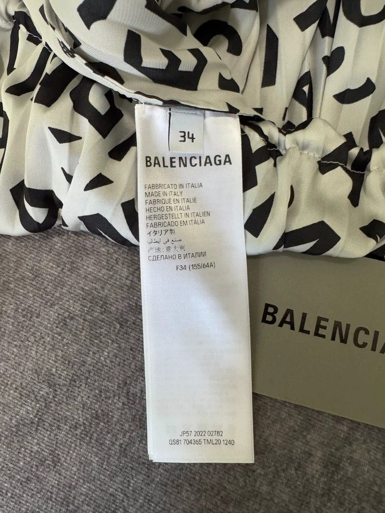 Balenciaga Balenciaga Full Logo pleated skirt Size 33" - 3 Thumbnail