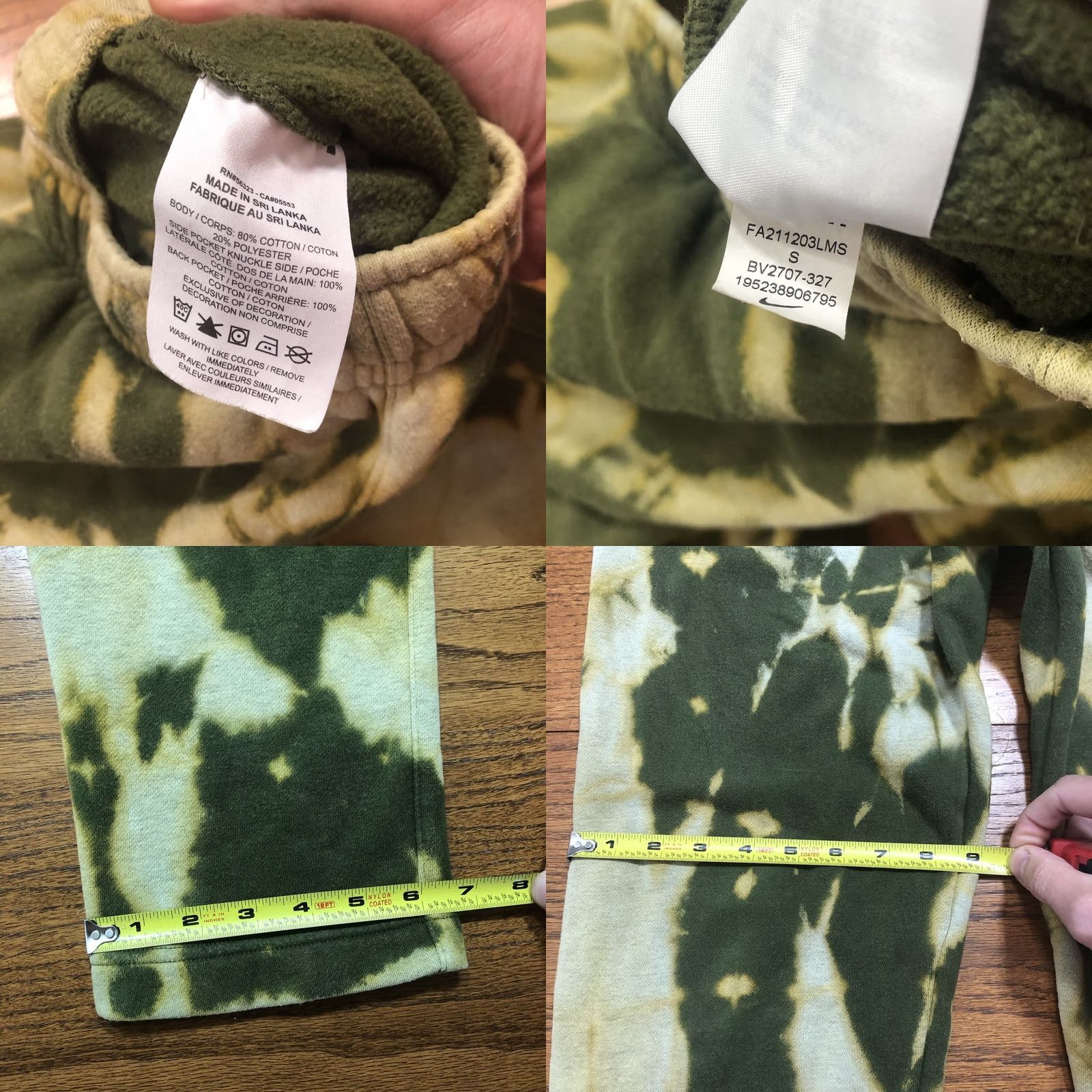 Nike Nike Sweatpants Joggers Green Tie Dye Adult Small 90s Size US 29 - 8 Thumbnail
