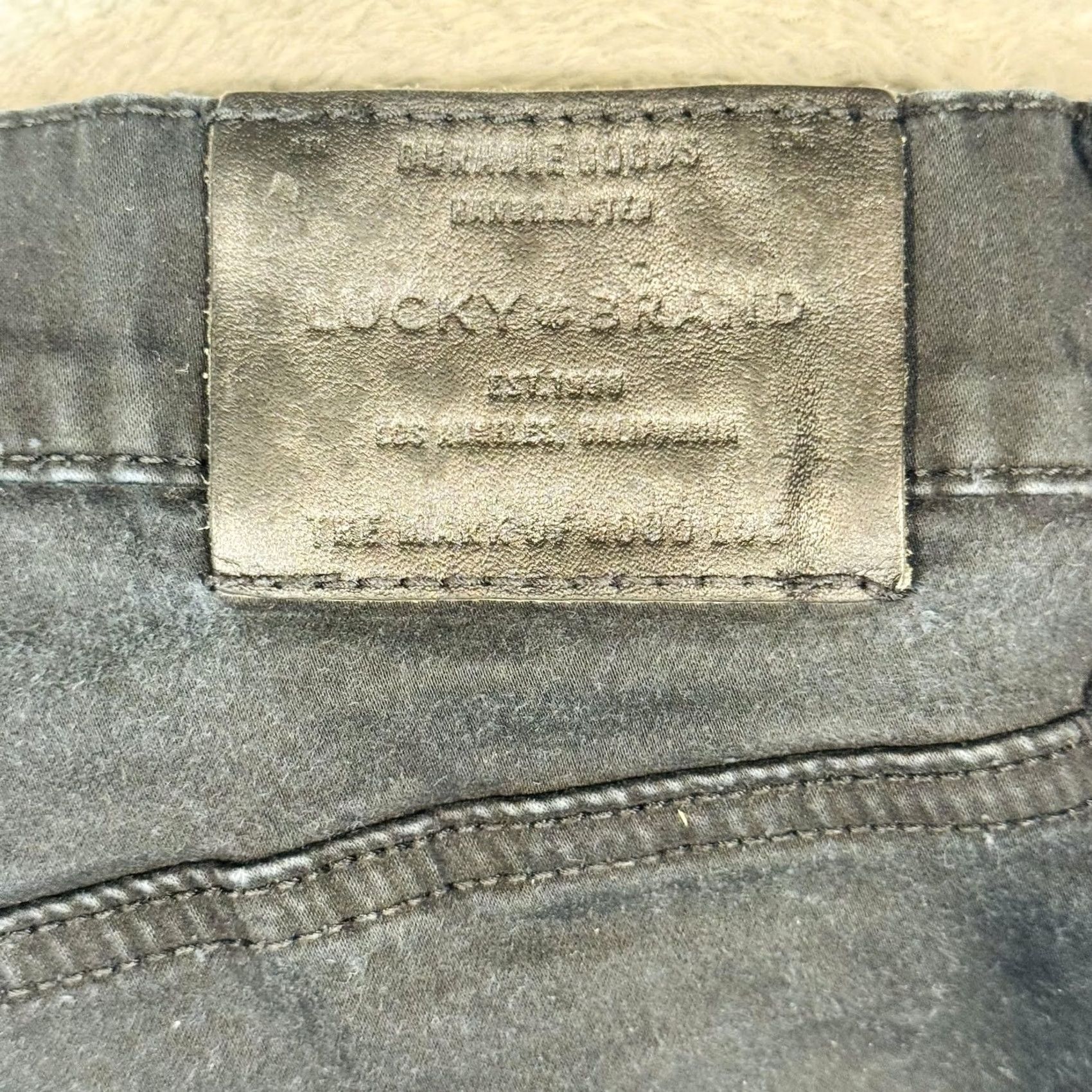Lucky Brand Lucky Brand 121 Jeans Slim Tapered Zip Fly 36x32 Black Charcoal Wash Denim Mens Regular Size 36 Pants Size US 36 / EU 52 - 7 Thumbnail