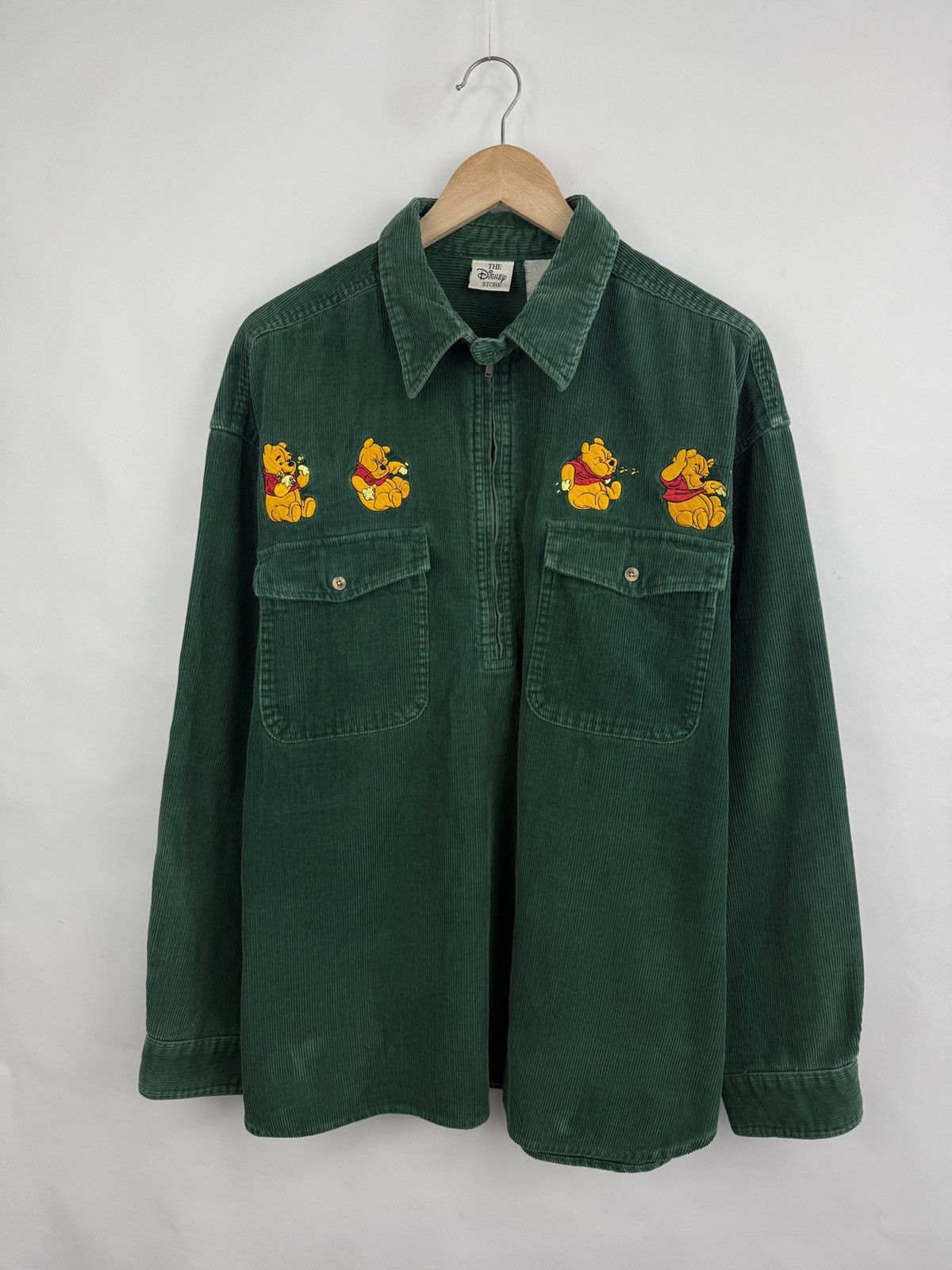 Disney 🐝🇺🇸 Vintage 90s Winnie the Pooh Disney Velvet Sweatshirt Y2K Size US XL / EU 56 / 4 - 3 Thumbnail