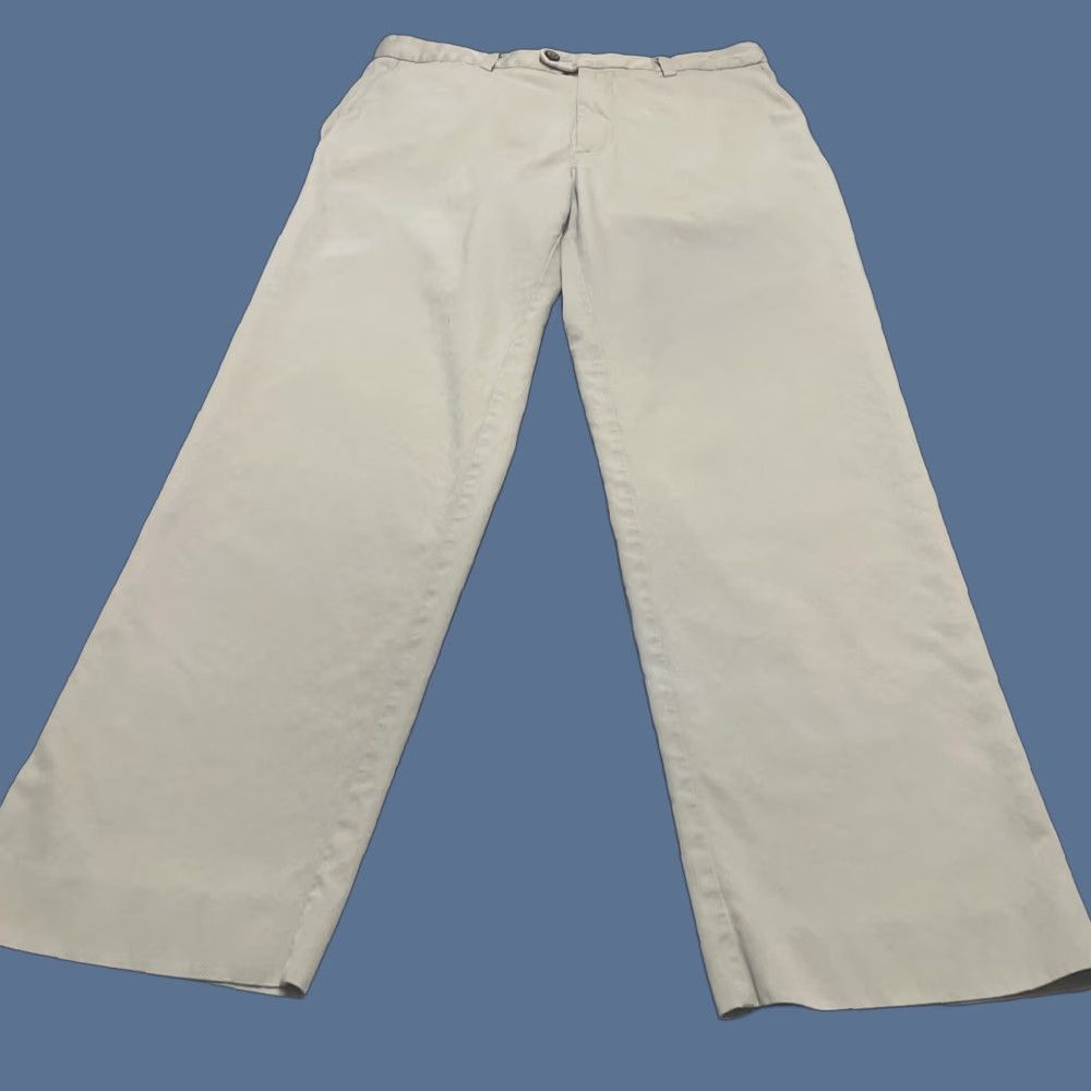 Tommy Bahama Tommy Bahama Pants Mens 34X32 Khaki Beige Silk Cotton Chino Flat Front Zip Pockets Straight Leg Casual Workwear Travel Preppy Mens Size US 34 / EU 50 - 1 Thumbnail