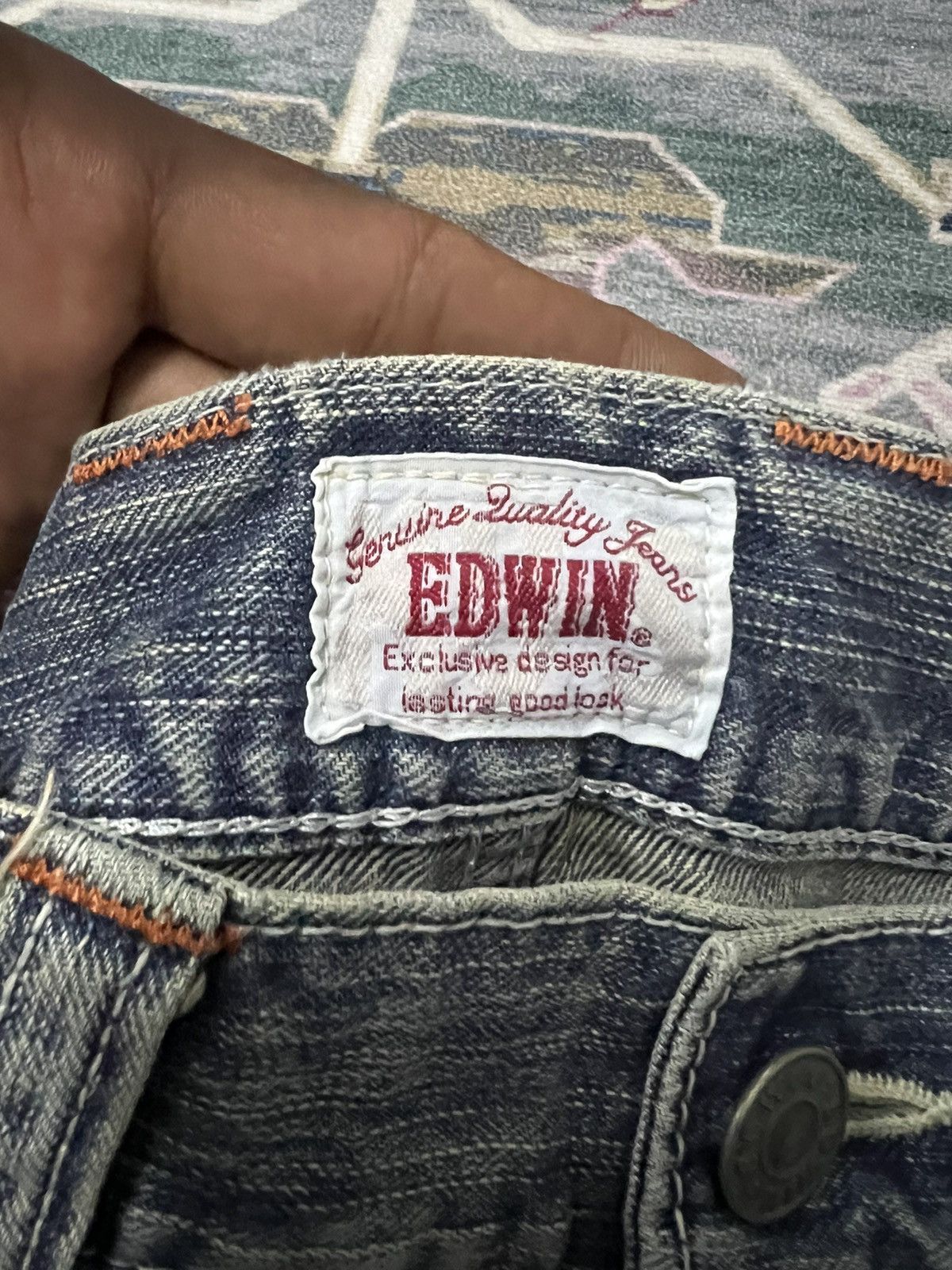 Japanese Brand × Vintage THRASHED EDWIN XV DISTRESSED DENIM PANT Size US 32 / EU 48 - 9 Thumbnail