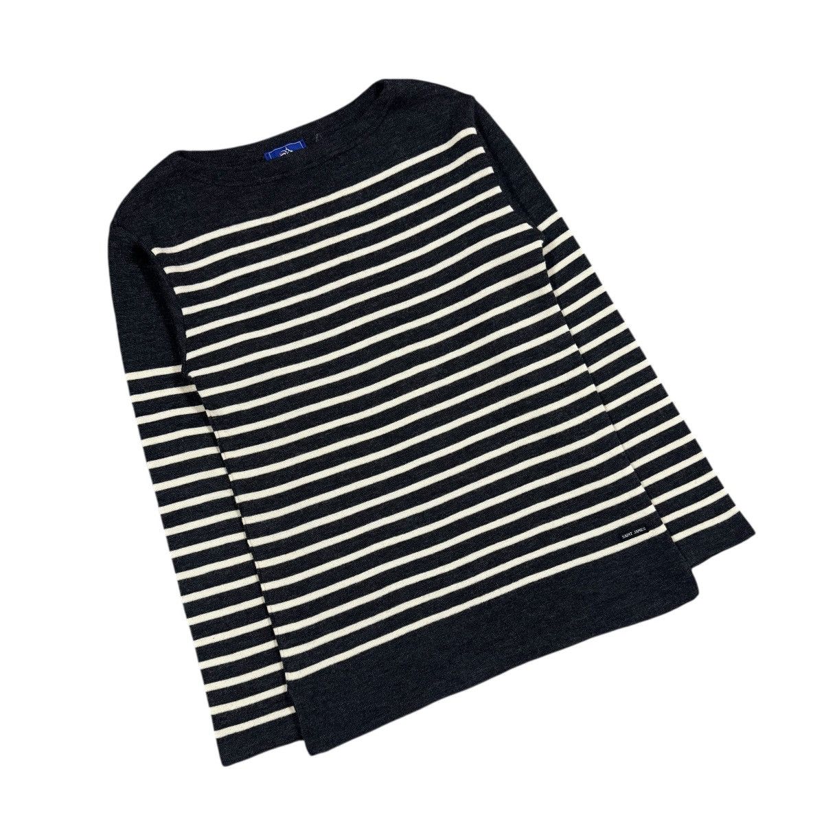 Saint James Vtg🔥Saint James Pure Wool Striped Jumper Made In France Size US M / EU 48-50 / 2 - 7 Thumbnail