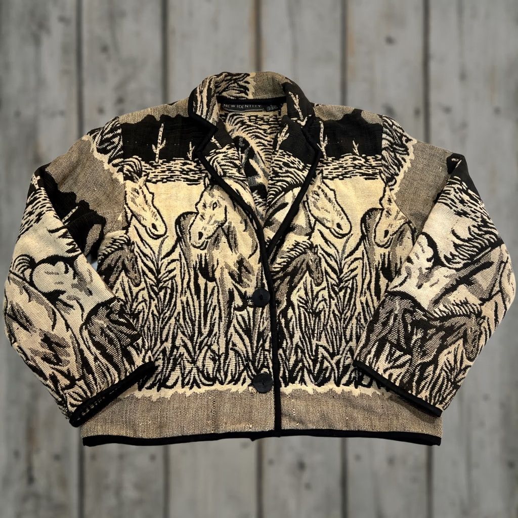 Vintage VINTAGE Brown Cropped Jacket Women's M Cotton Equestrian Horse Cactus Size M / US 6-8 / IT 42-44 - 1 Thumbnail