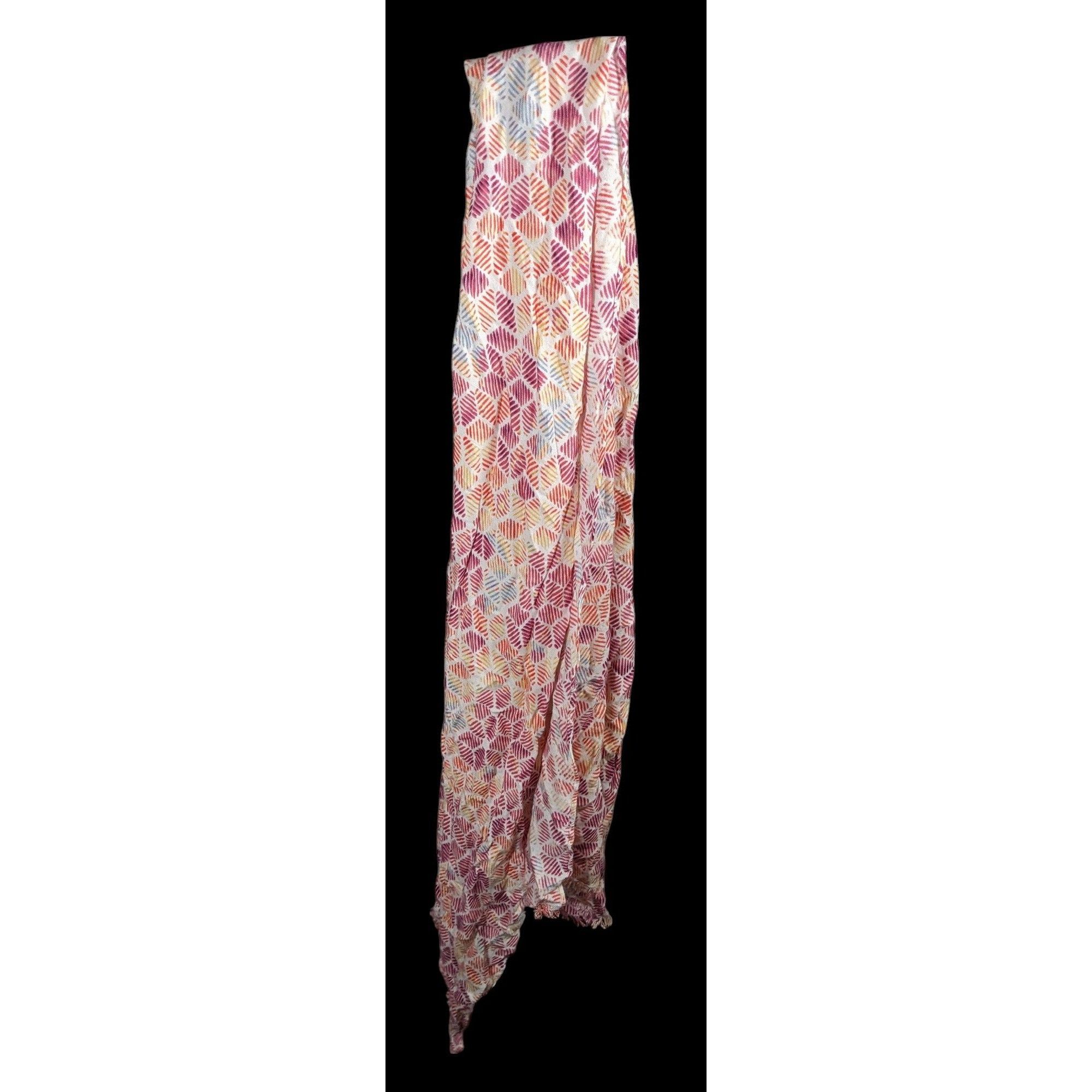 Other Warm Tone Floral Rainbow Print Lightweight Scarf Size ONE SIZE - 4 Thumbnail