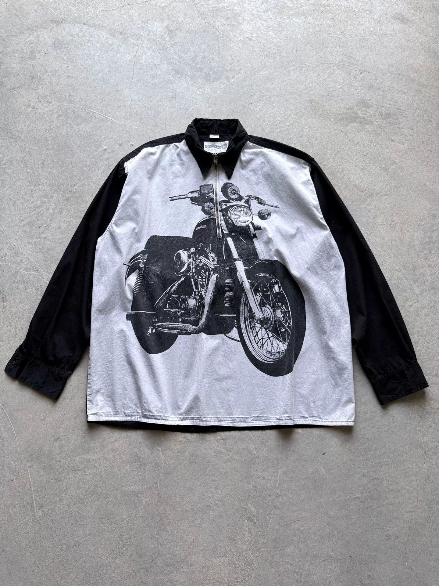 Vintage Vintage 90s FIRST CLASS Choppers Moto Shirt Size US XL / EU 56 / 4 - 1 Thumbnail