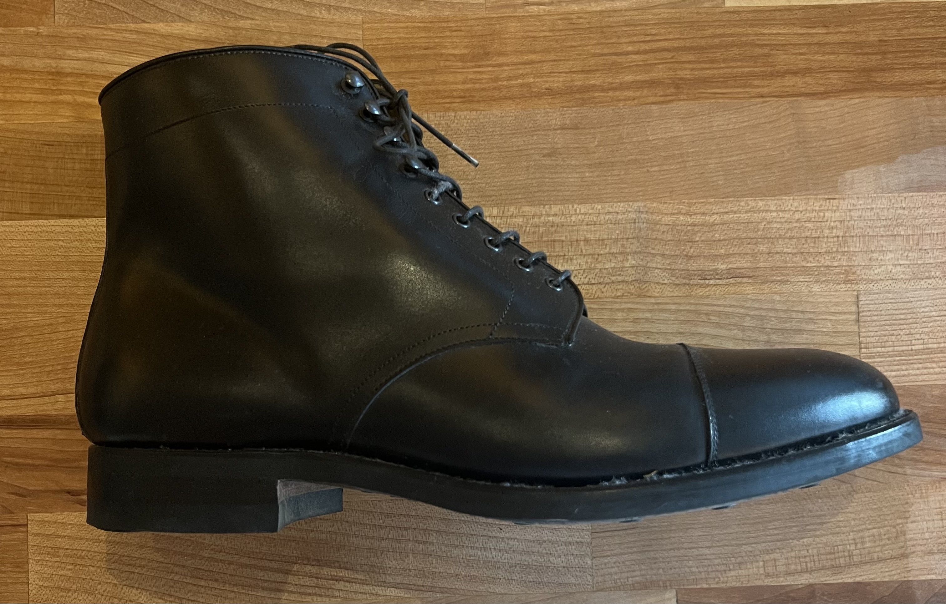 Carlos Santos Carlos Santos - Men’s Calfskin Dress Boots - Black - UK 11 Size US 12 / EU 45 - 3 Thumbnail
