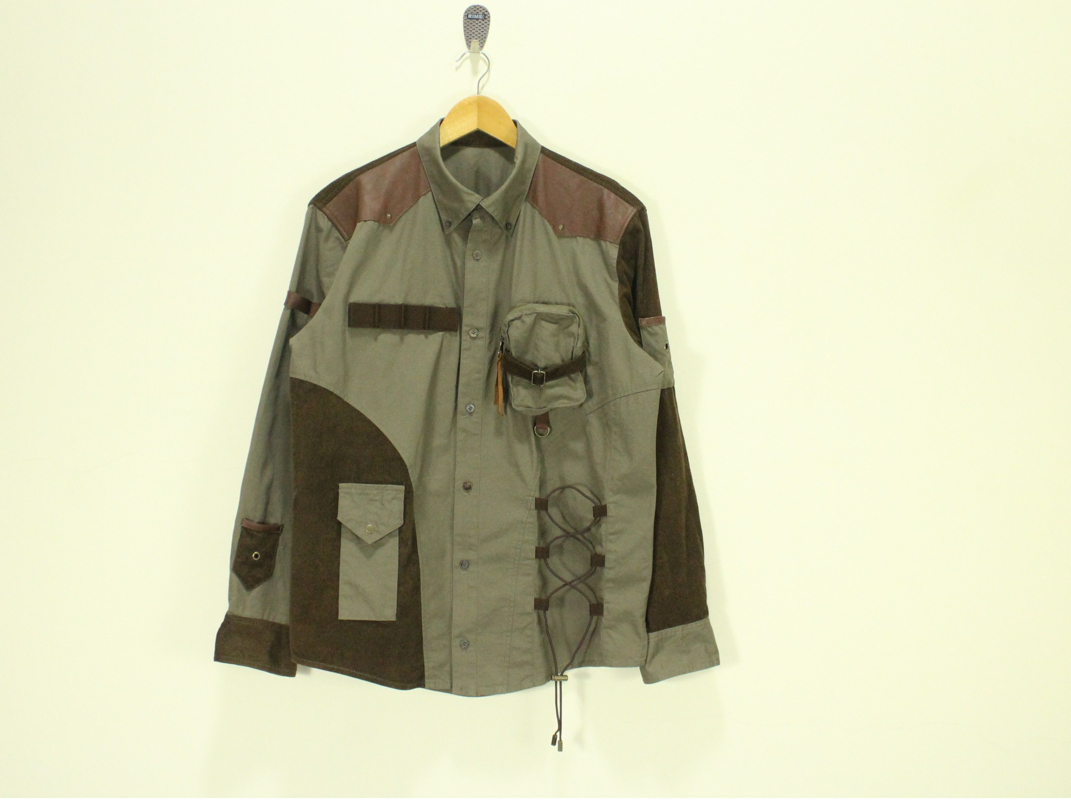 Japanese Brand 🔥Shirt Pockets Multi Styled Gothic Grunge Raver Skater Size US M / EU 48-50 / 2 - 1 Thumbnail