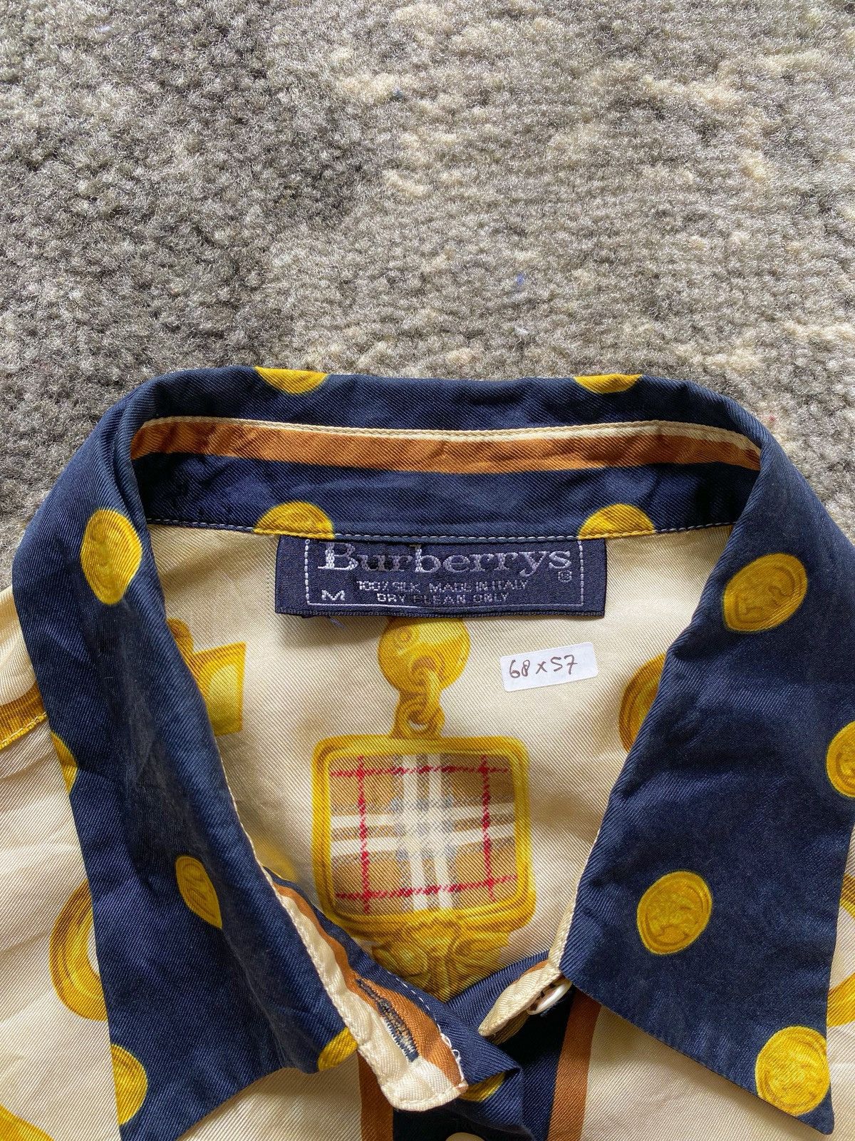 Burberry Vtg Burberry Silk Baroque Print Shirt Size US M / EU 48-50 / 2 - 10 Thumbnail