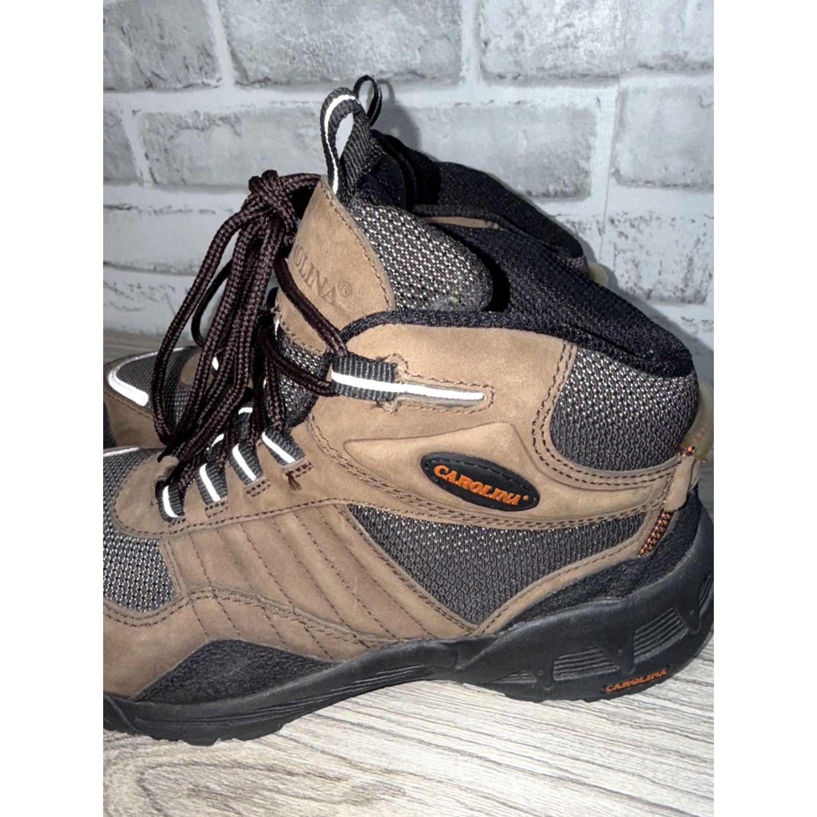 Vintage VINTAGE Carolina Steel Toe Work Boots Men 7M Reflective Wellington Brown Shoes Size US 7 / EU 40 - 3 Thumbnail
