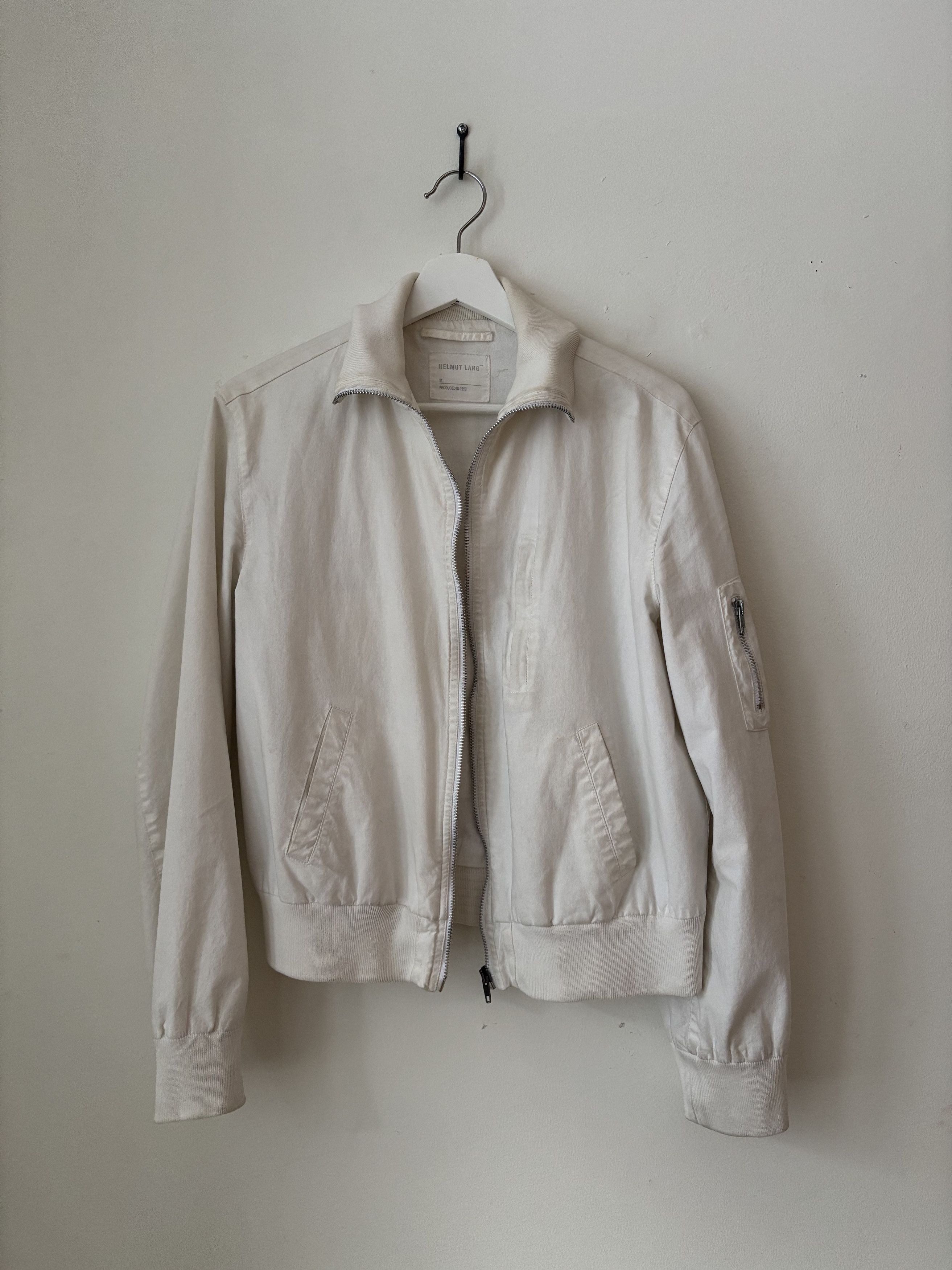 Helmut Lang Helmut Lang High Neck Resin Cotton Bomber Jacket Size US S / EU 44-46 / 1 - 1 Thumbnail