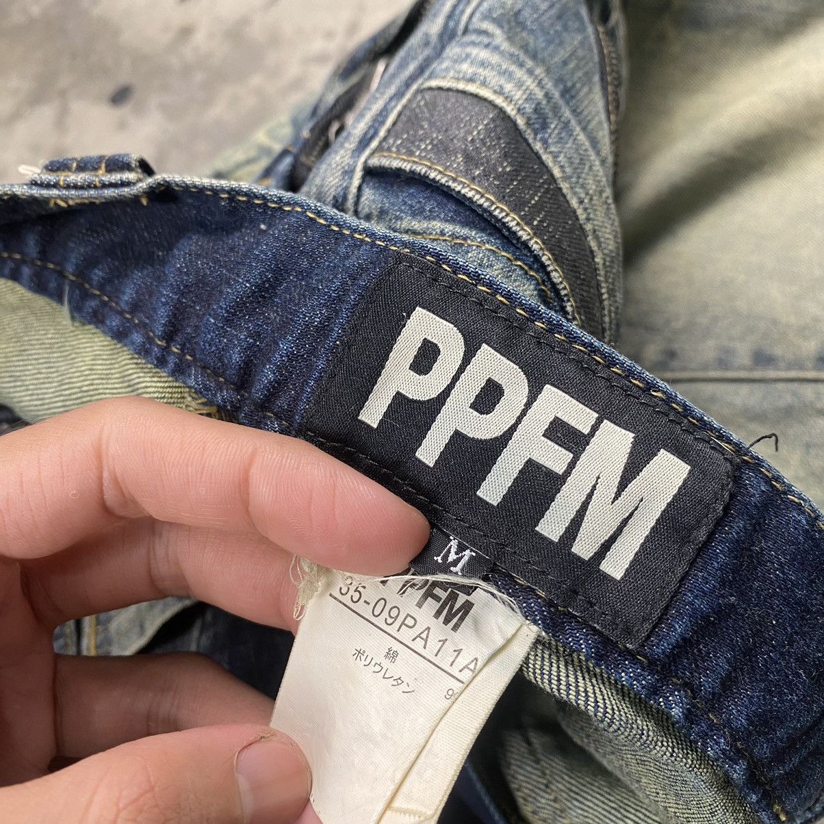 If Six Was Nine × Le Grande Bleu (L.G.B.) × PPFM PPFM Gothic Bondage Acid Washed Jeans Size US 33 - 6 Thumbnail