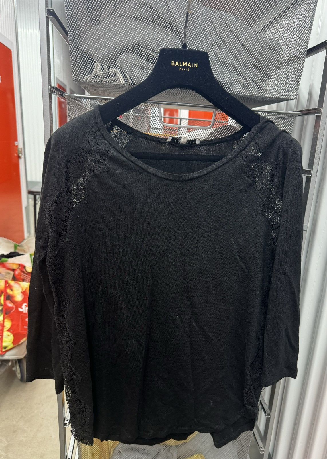 Sandro Sandro Black Lace Top Size 3 Size XS / US 0-2 / IT 36-38 - 1 Thumbnail