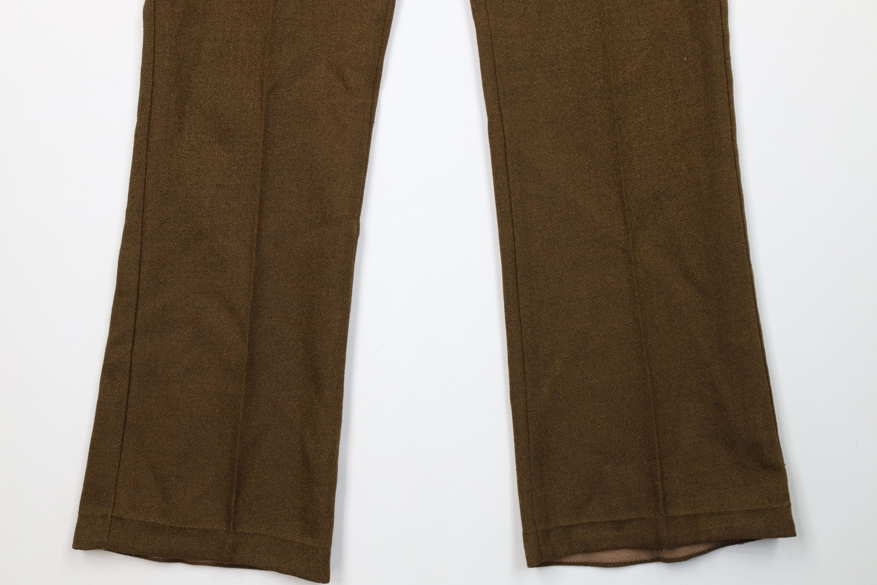 Vintage Vintage 70s Streetwear Burlap Knit Wide Leg Pants Brown USA Size US 32 / EU 48 - 4 Thumbnail