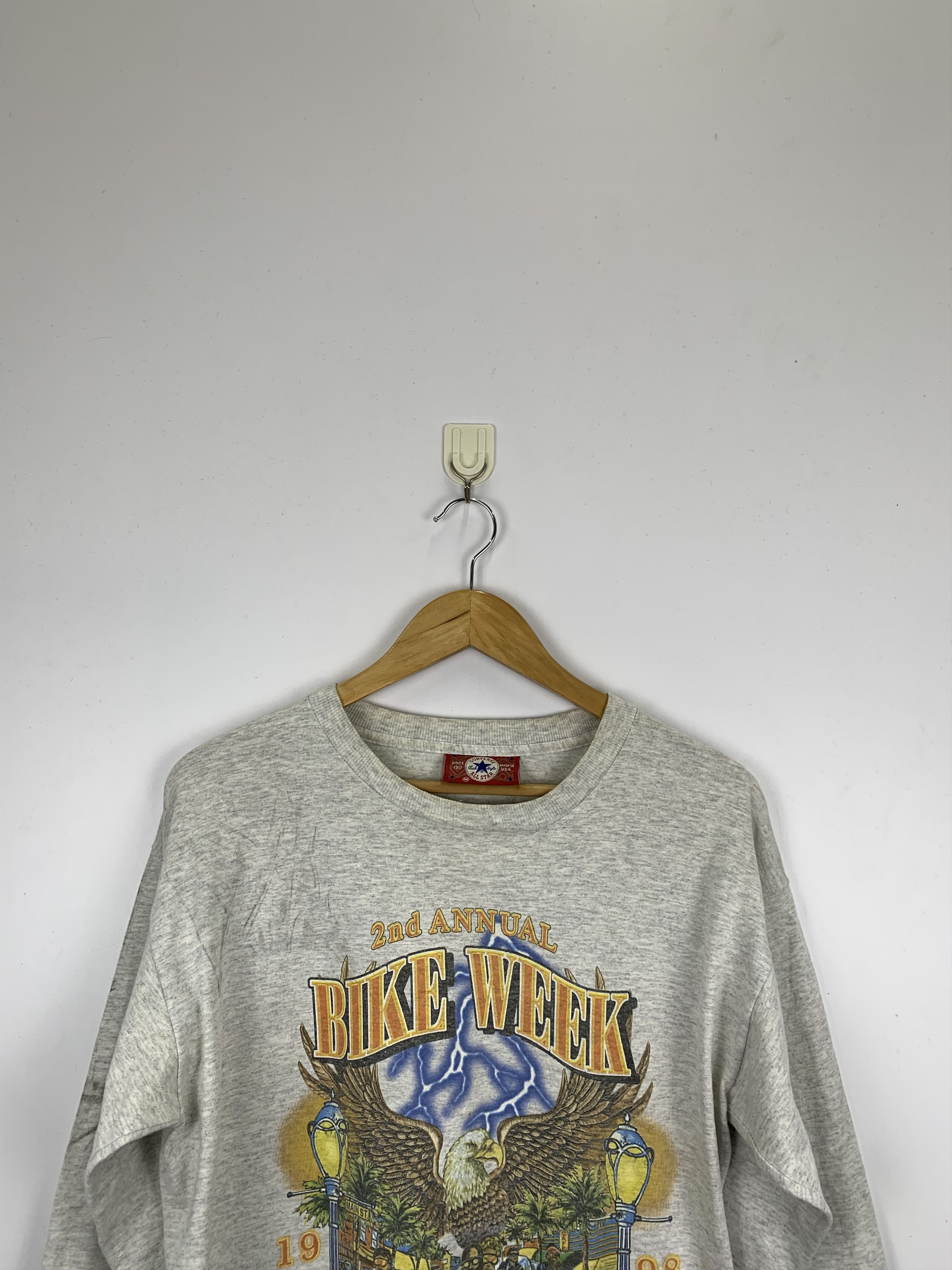 Converse Vintage 90s Converse Bike Week 1998 Long Sleeve Tee TA0043 Size US M / EU 48-50 / 2 - 2 Thumbnail