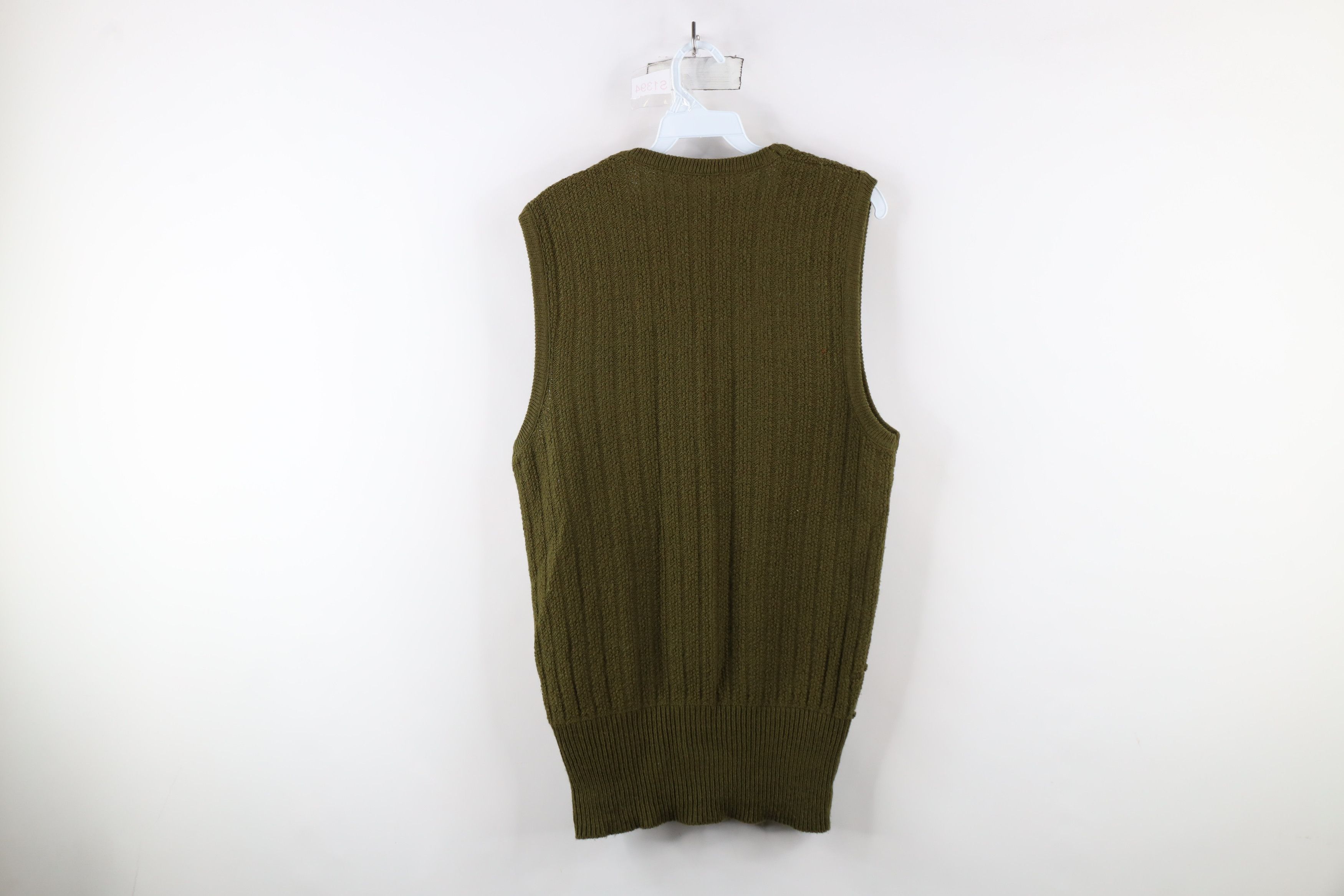 Vintage Vintage 60s 70s Streetwear Textured Ribbed Knit Sweater Vest Size L / US 10 / IT 46 - 5 Thumbnail