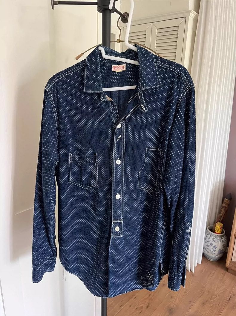 Freewheelers Freewheelers Polka Dot Long Sleeve Shirt Size 16 Size US L / EU 52-54 / 3 - 1 Thumbnail