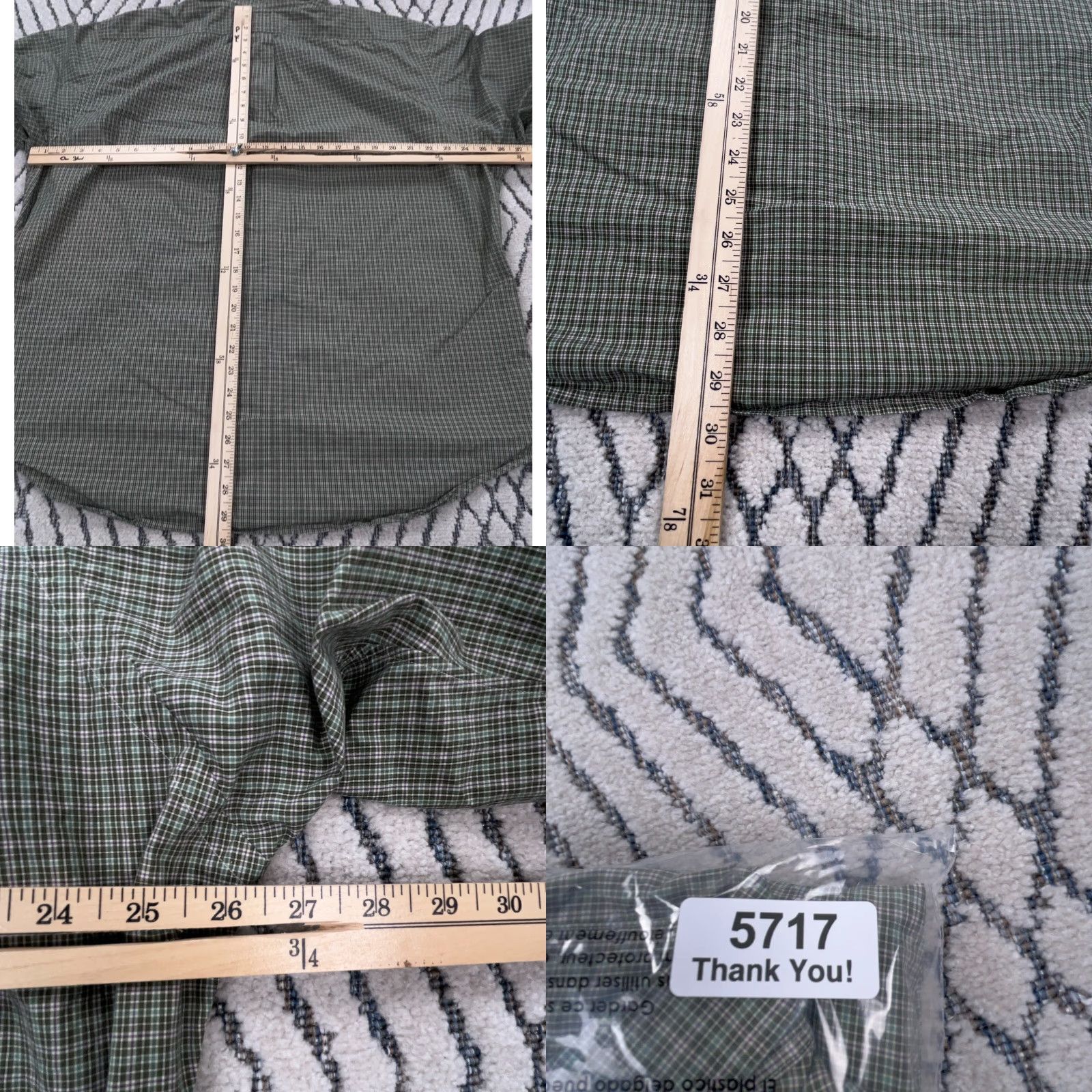 Ralph Lauren Ralph Lauren Shirt Men 2XL Green Purple Button Up Classic Fit Plaid Dress 18 A17 Size 48R - 8 Thumbnail