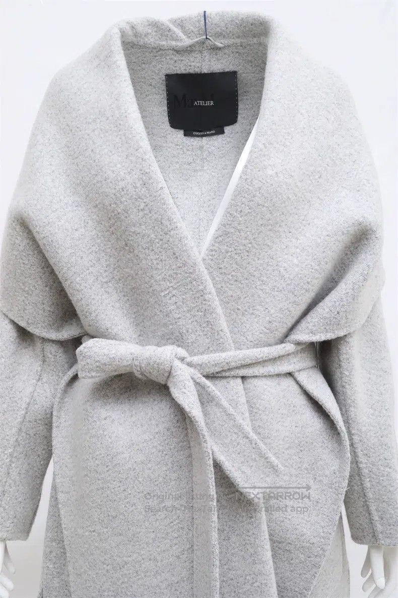 Max Mara Max Mara Grey Cashmere Coat - Black Label Haute Couture Se Size XS / US 0-2 / IT 36-38 - 4 Thumbnail