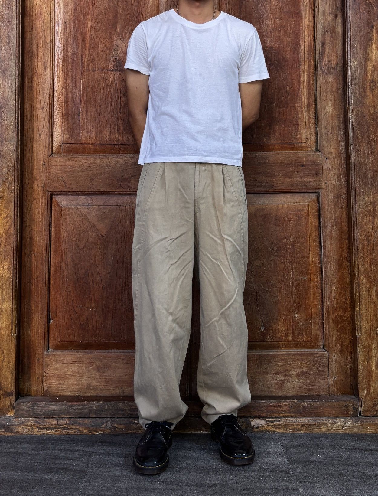 Issey Miyake FREE TAX! 90s Diagonal Stitched Trousers Size US 30 / EU 46 - 1 Thumbnail