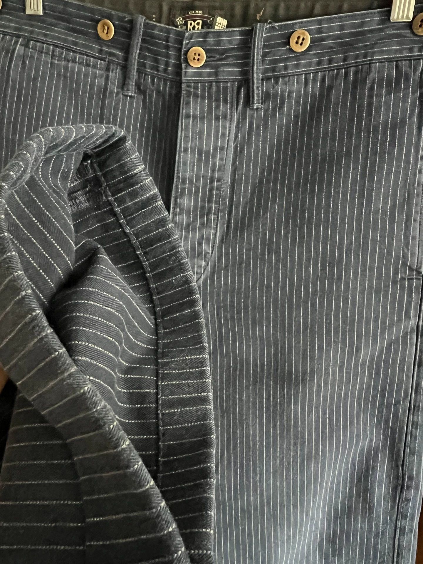 RRL Ralph Lauren RRL Double RL Railroad Stripe Paris & Belt Buckle Cuffed 32 Size US 32 / EU 48 - 4 Thumbnail