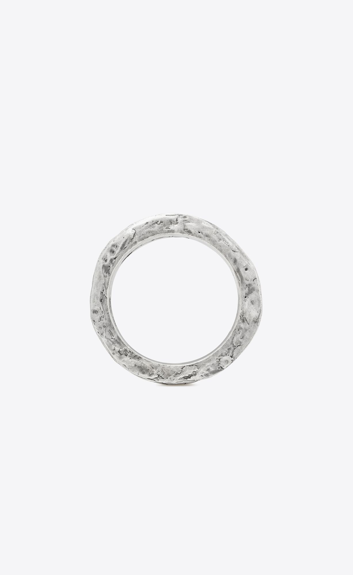 Saint Laurent Paris o1smrcs1224 Size: OS / Thin Textured Bangle In Metal Silver Size ONE SIZE - 3 Thumbnail